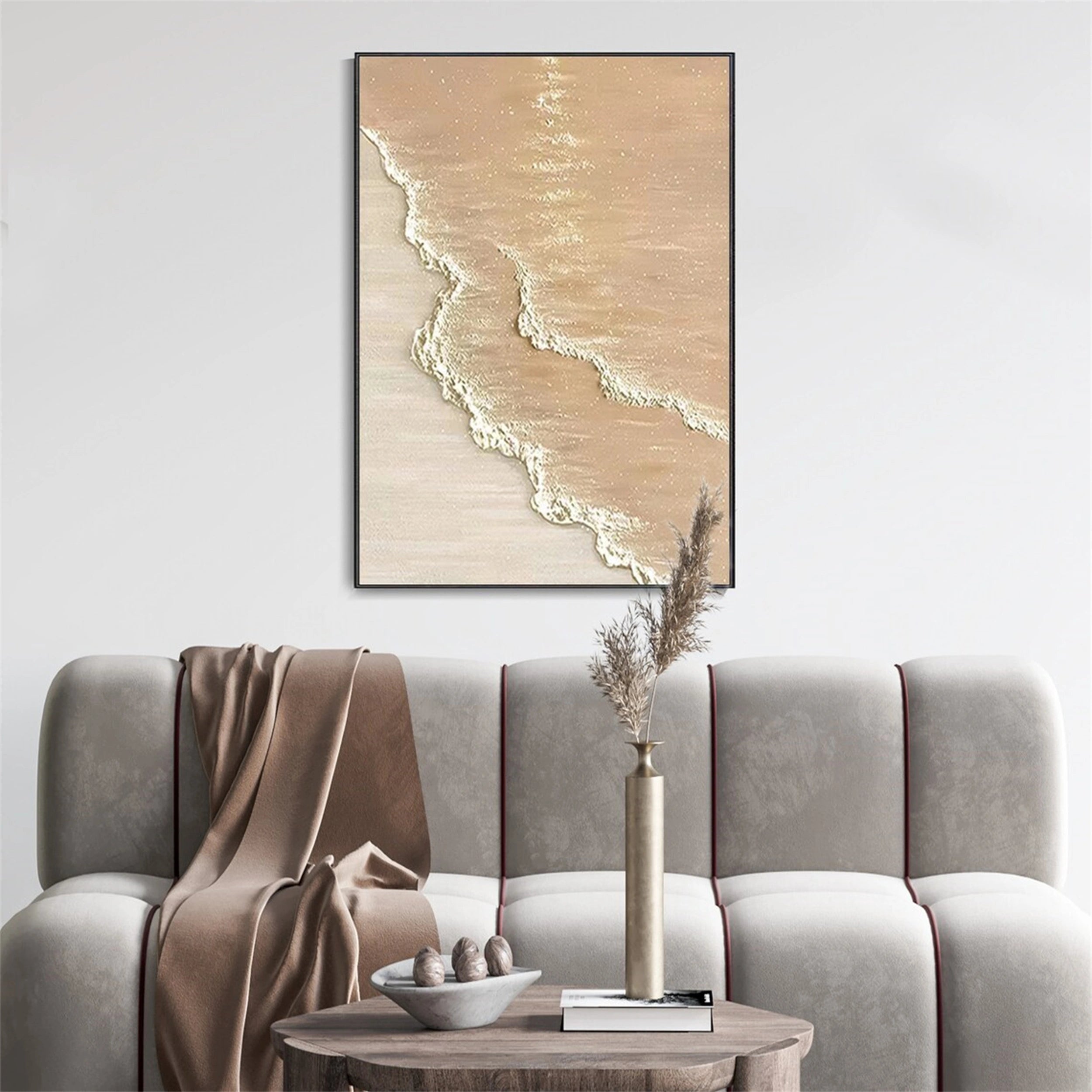 Ocean and Sky Painting #OS 055 - Handmade Seascape Wall Art for Home Decor, Office, Living Room & Bedroom