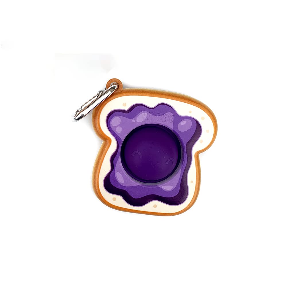 OMG Pop Fidget Keychain - Stress Relief Sensory Toy for Kids & Adults | Trendy Fidget Popper with Jelly Sandwich Design | Perfect for Anxiety Relief, Focus, and Classroom Use