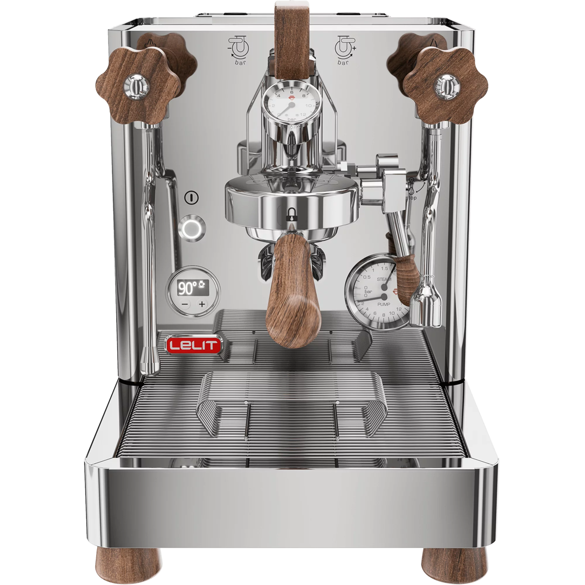 Lelit Bianca V3 Espresso Machine with Walnut Wood Accents - Professional Home Barista Coffee Maker for Latte & Cappuccino Lovers