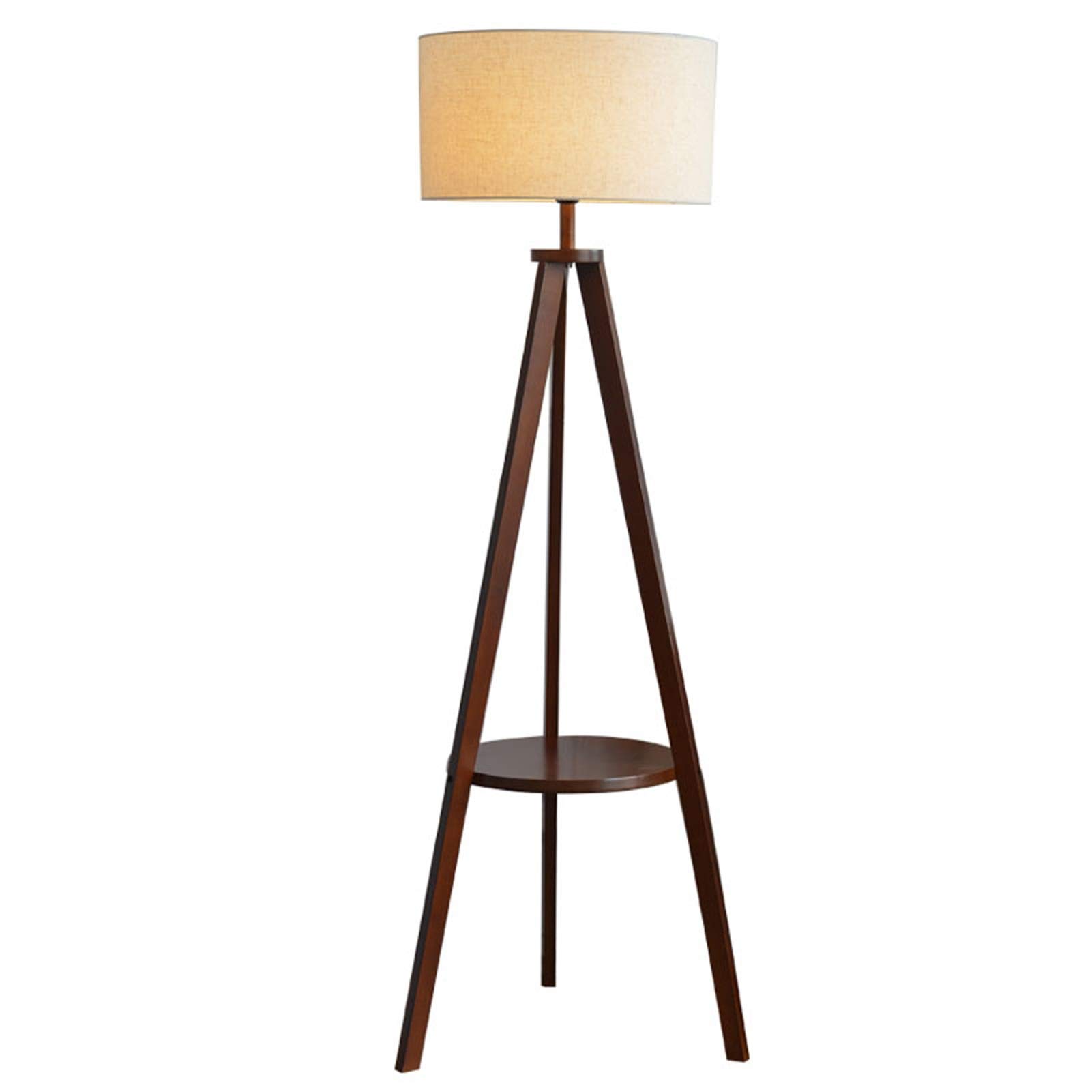 Nordic Modern Minimalist Wooden Floor Lamp Shelf - Vertical Living Room Lamp, Sofa & Coffee Table Corner Light (Walnut) - Perfect for Home Decor, Reading Nook & Cozy Ambiance