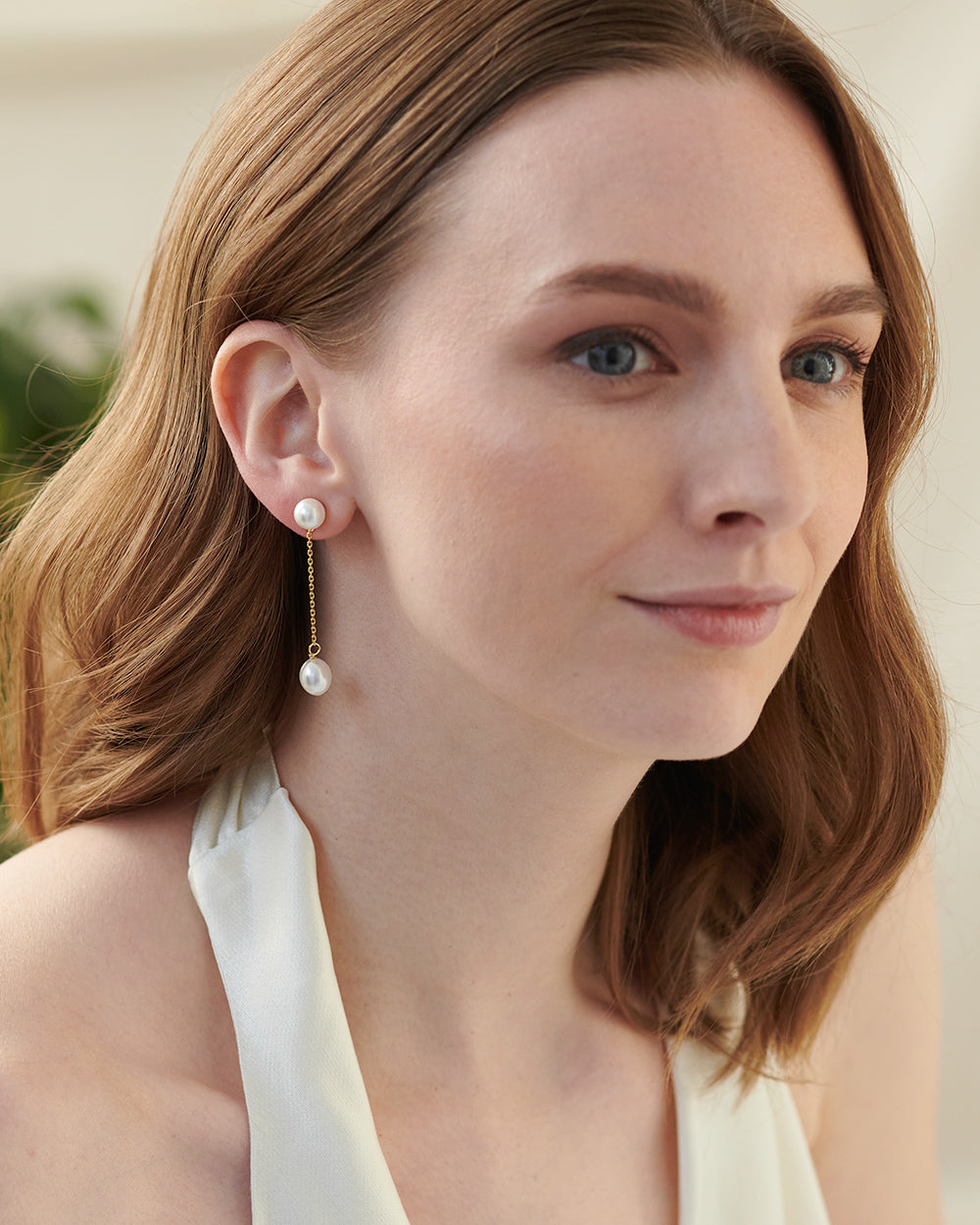Maggie Pearl Earrings for Women - Elegant Freshwater Pearl Stud Earrings - Perfect for Weddings, Parties & Everyday Wear