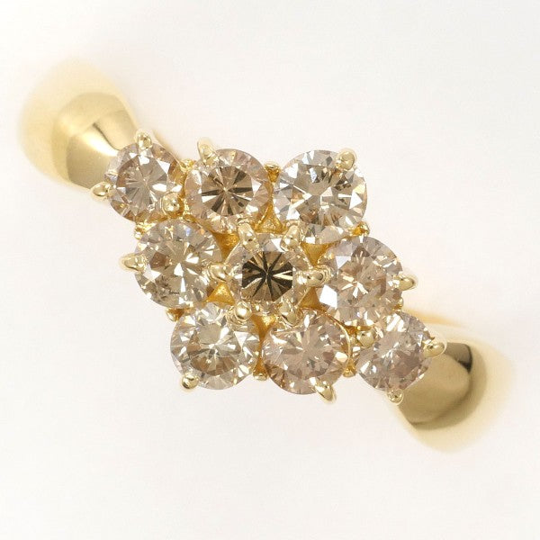 18K Yellow Gold Brown Diamond Ring for Women - Elegant Vintage Style Engagement & Wedding Band - Perfect for Anniversaries, Proposals & Special Occasions