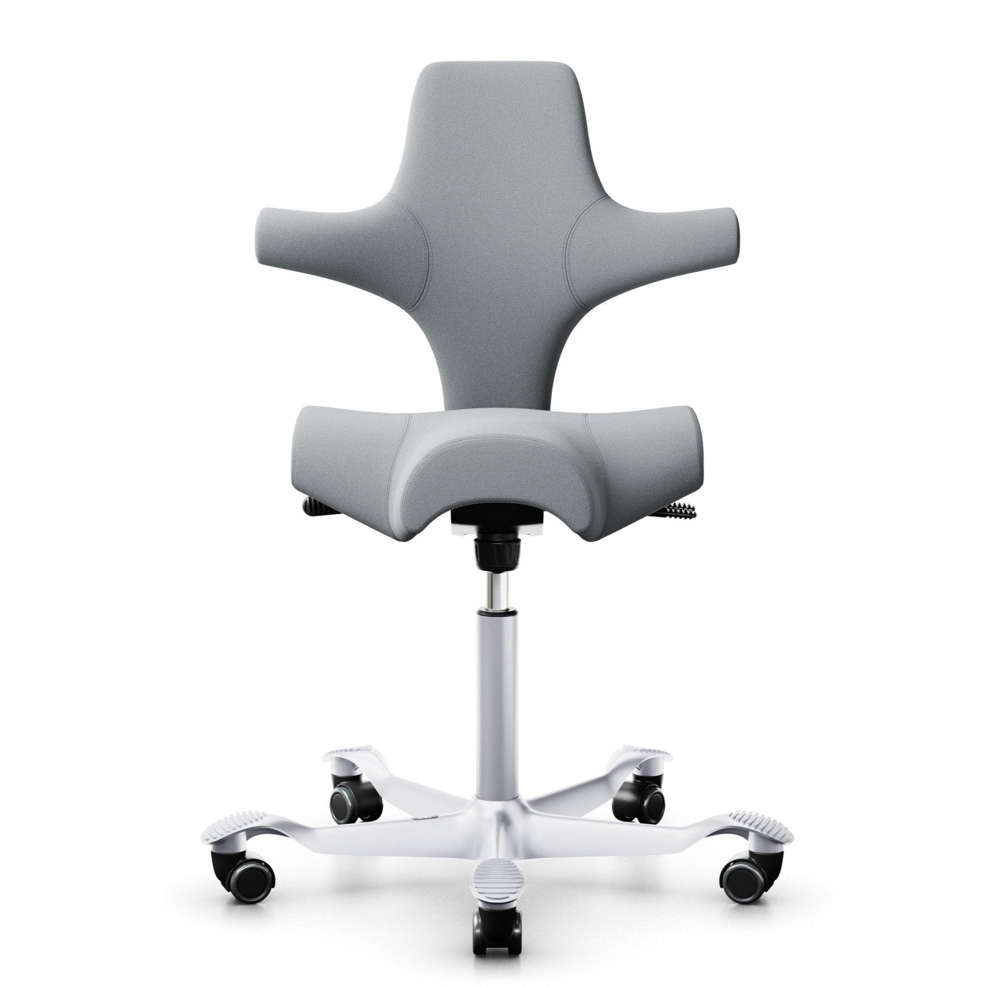 HÅG Capisco 8106 Ergonomic Office Chair - Adjustable Height with Optional Footrest - Grey Mesh Back Support - Perfect for Home Office, Coworking Spaces & Creative Workstations