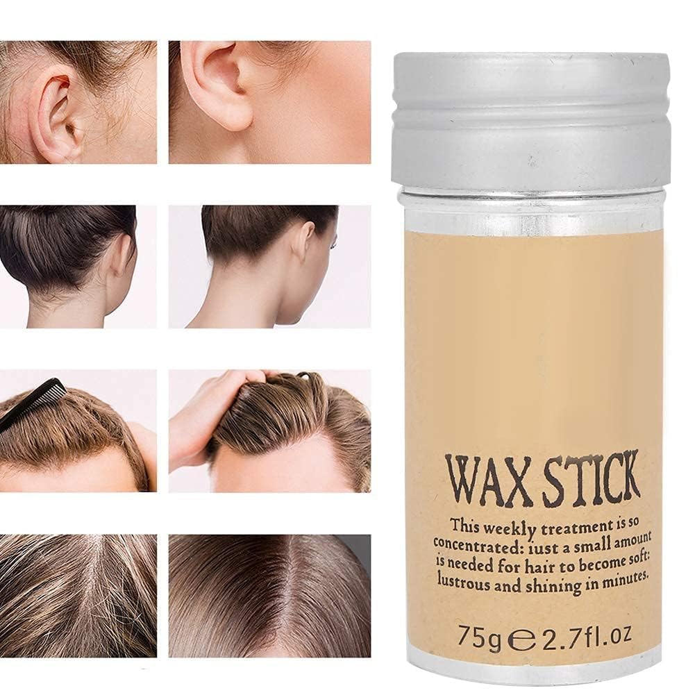 Hair Wax Stick for Flyaways & Styling - Hair Bun Maker & Slick Pomade for Women, Men & Kids - Strong Hold Hair Gel for Smooth Looks - Perfect for School, Parties & Daily Hairstyling