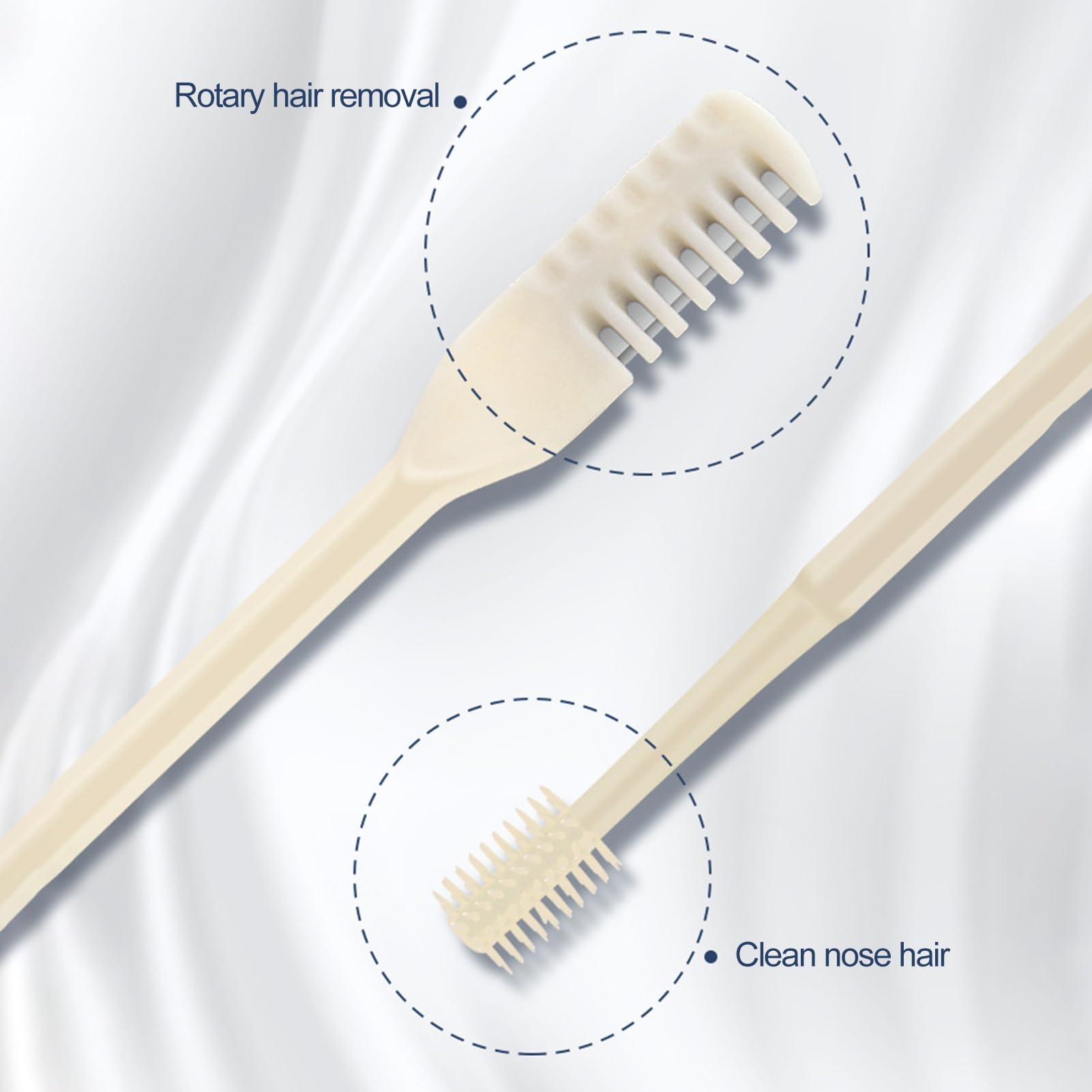 360° Rotating Nose Hair Trimmer - Washable & Sharp for Men - 3pcs Set with Brush