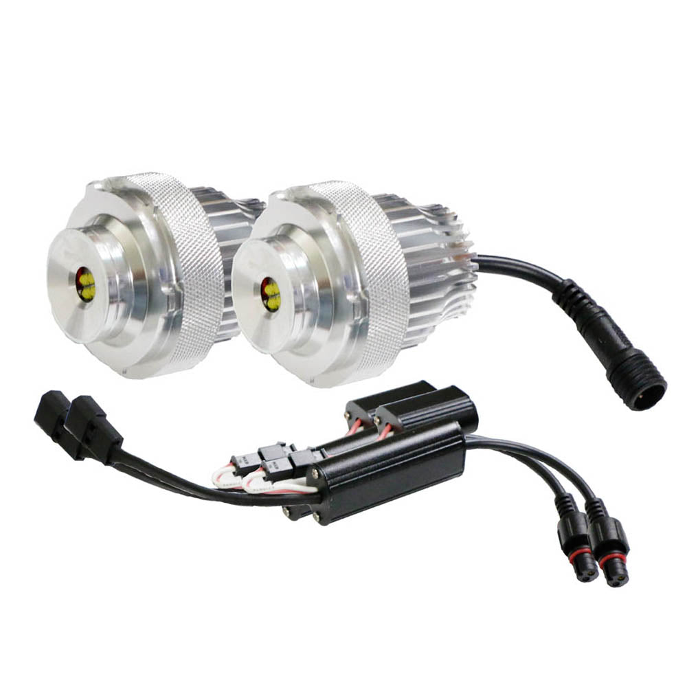 20W CREE LED BMW Angel Eyes Halo Ring Bulbs - Compatible with BMW E60 E61 LCI Halogen Trim - Upgrade Headlight Rings for Enhanced Night Driving & Custom Styling