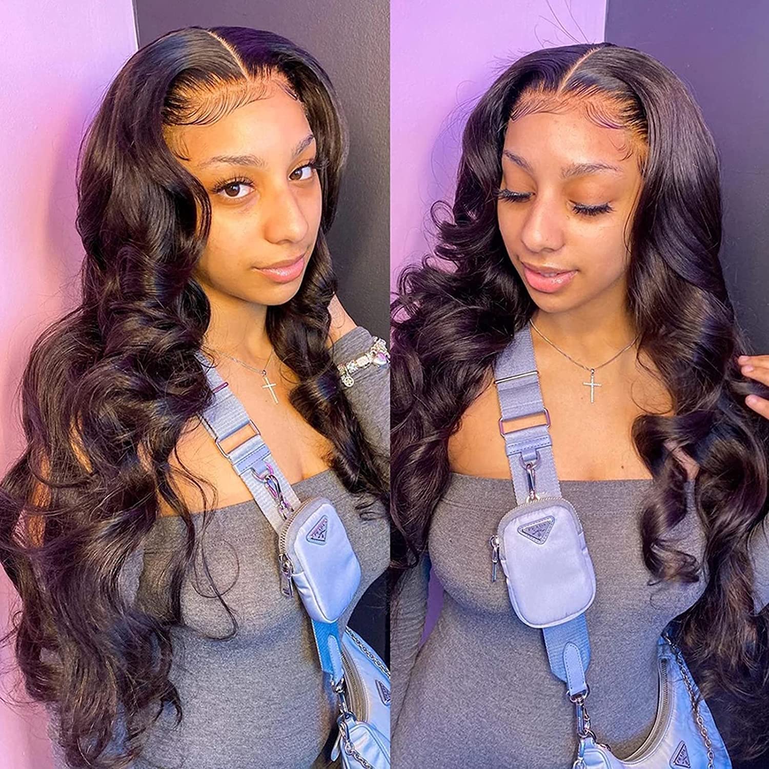 13x4 HD Pre Plucked Body Wave Lace Front Wig with Baby Hair | Glueless Transparent Lace Frontal | 180% Density Brazilian Virgin Human Hair Wigs for Black Women | 20 Inch Natural Looking Wig for Daily Wear, Parties & Special Occasions