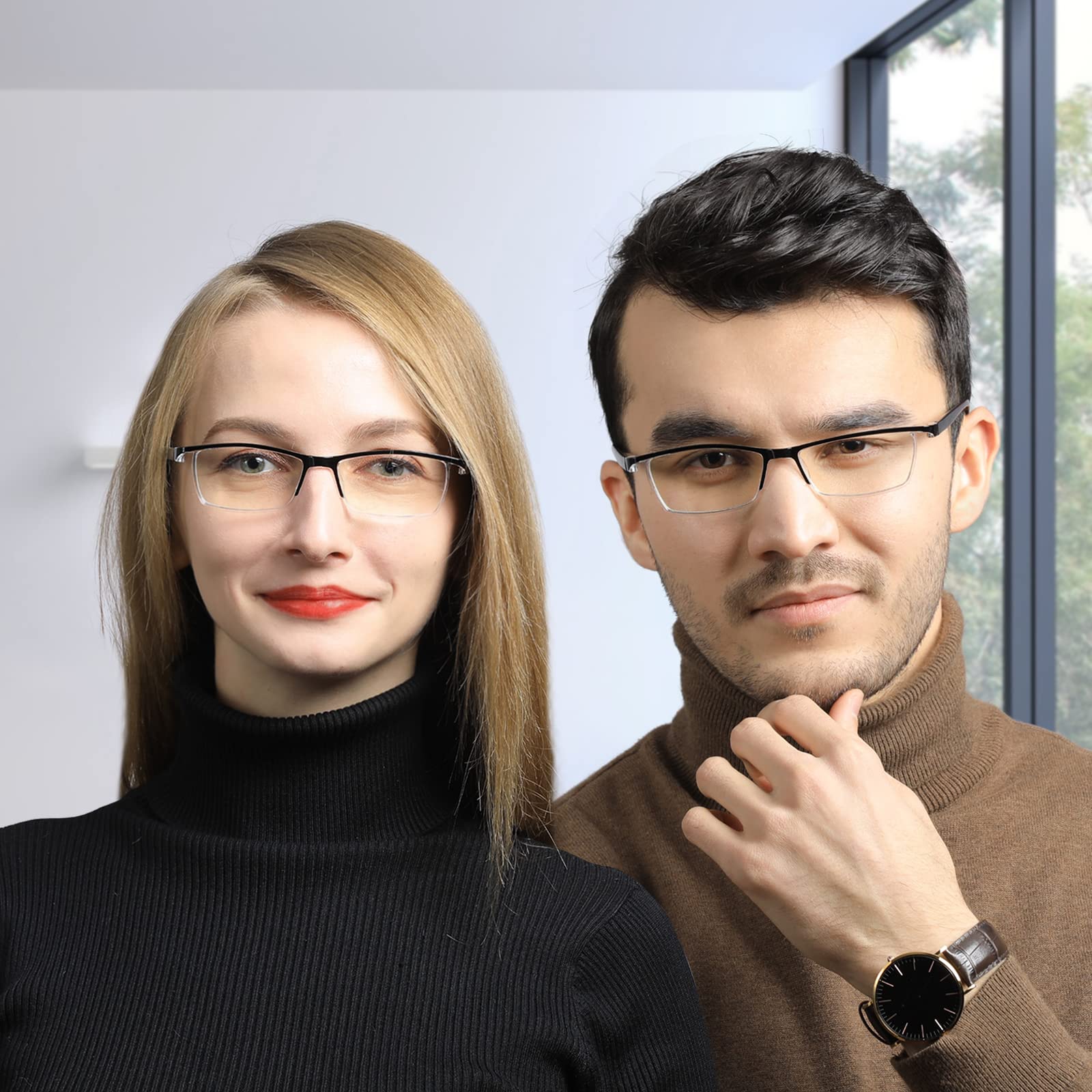TERAISE Anti-Blue Light Reading Glasses for Men & Women - Computer Glasses with UV Protection for Office Work, Gaming & Screen Time