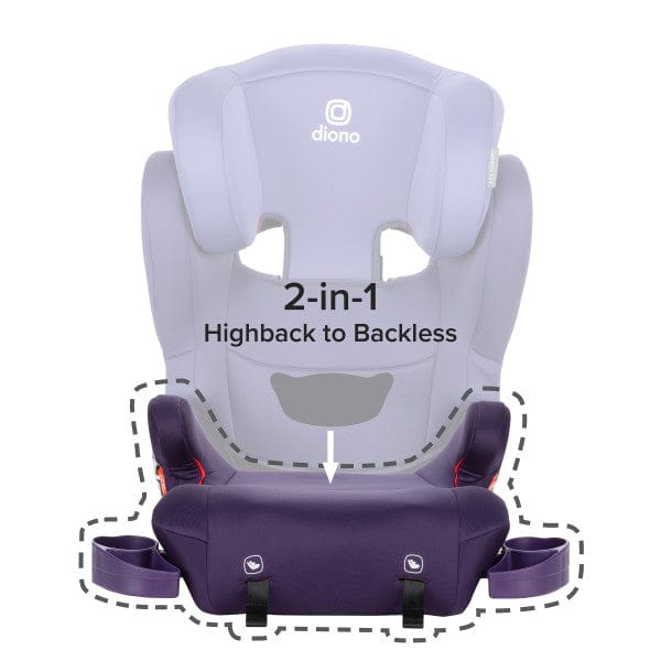 Diono Cambria 2XT 2-in-1 Convertible Booster Car Seat - High Back to Backless XL for Big Kids | Safe Travel for School & Road Trips