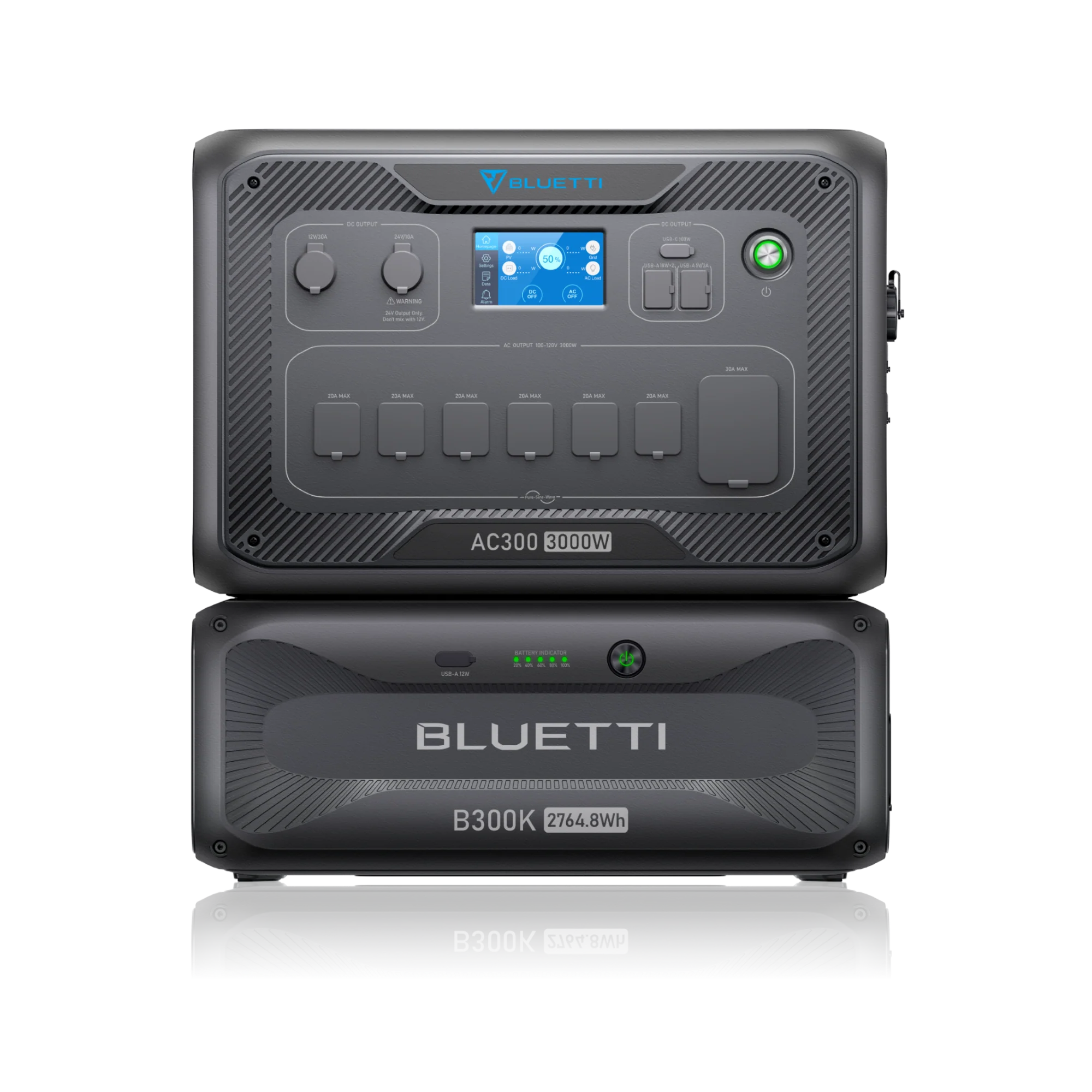 BLUETTI AC300 + B300K Solar Power Station | 3000W 3072Wh Home Battery Backup System for Emergency Power, Camping & Off-Grid Living