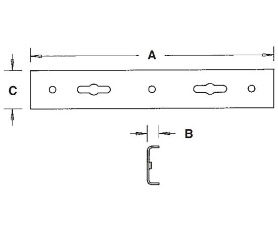 11-Inch Galvanized Channel Bar for 2 or 3 617/613 - Heavy Duty Metal Support Bracket for Construction, Shelving & DIY Projects