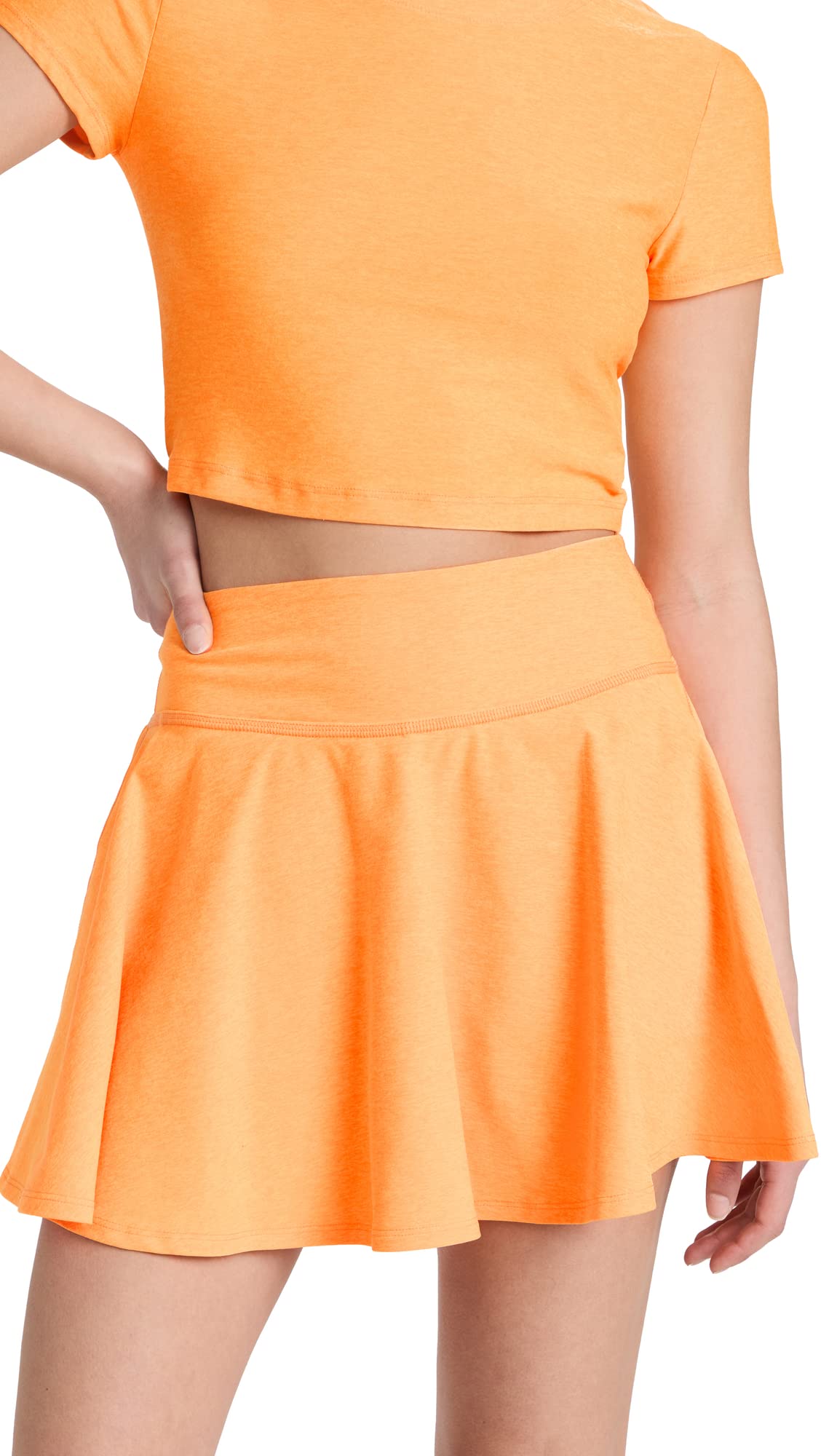 Beyond Yoga Women's Spacedye Hot Shot Circle Skirt - High Waisted Yoga Skirt for Workouts & Lounge - Perfect for Yoga, Running & Casual Wear
