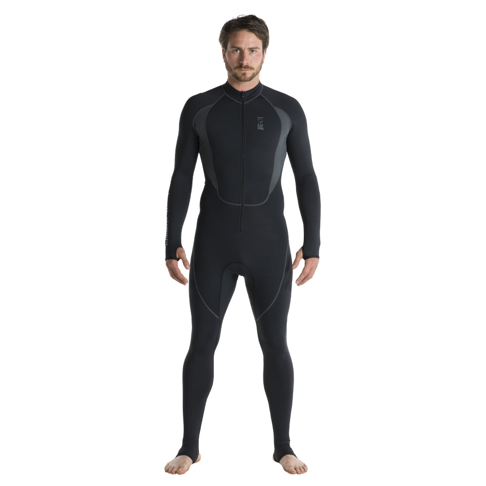 Fourth Element HYDROSKIN Men's 1-Piece Wetsuit - Black, Size XXXL | Premium Thermal Protection for Scuba Diving, Snorkeling & Water Sports