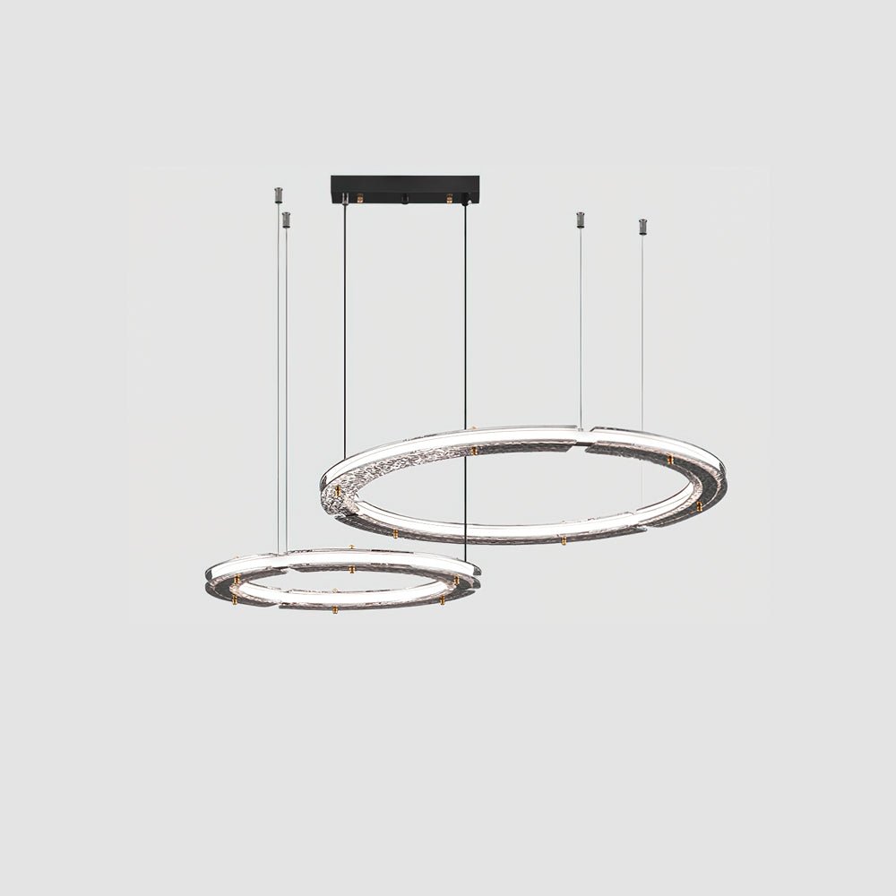 Celestial Rings Chandelier - Elegant Crystal Ceiling Light Fixture for Dining Room, Bedroom & Living Room Decor | Modern Home Lighting for Weddings & Special Events