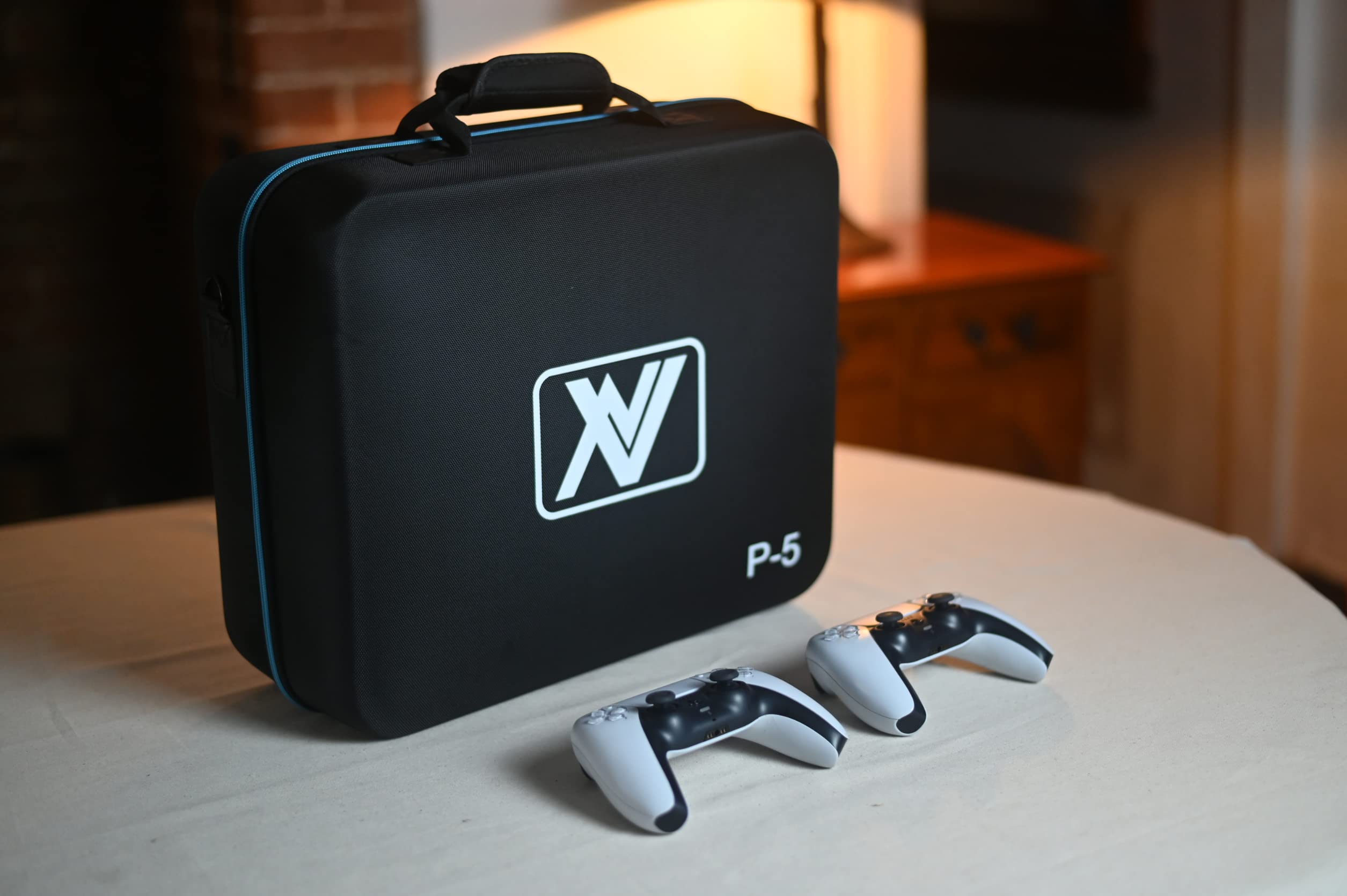 Premium PS5 Travel Carry Case - Protective Storage Bag for PlayStation 5 Disc & Digital Edition with Shoulder Strap | Organizer for PS5 Controller, Headset, Cables & Games | Durable Luxury Gaming Accessory for Travel, Commuting & Home Storage