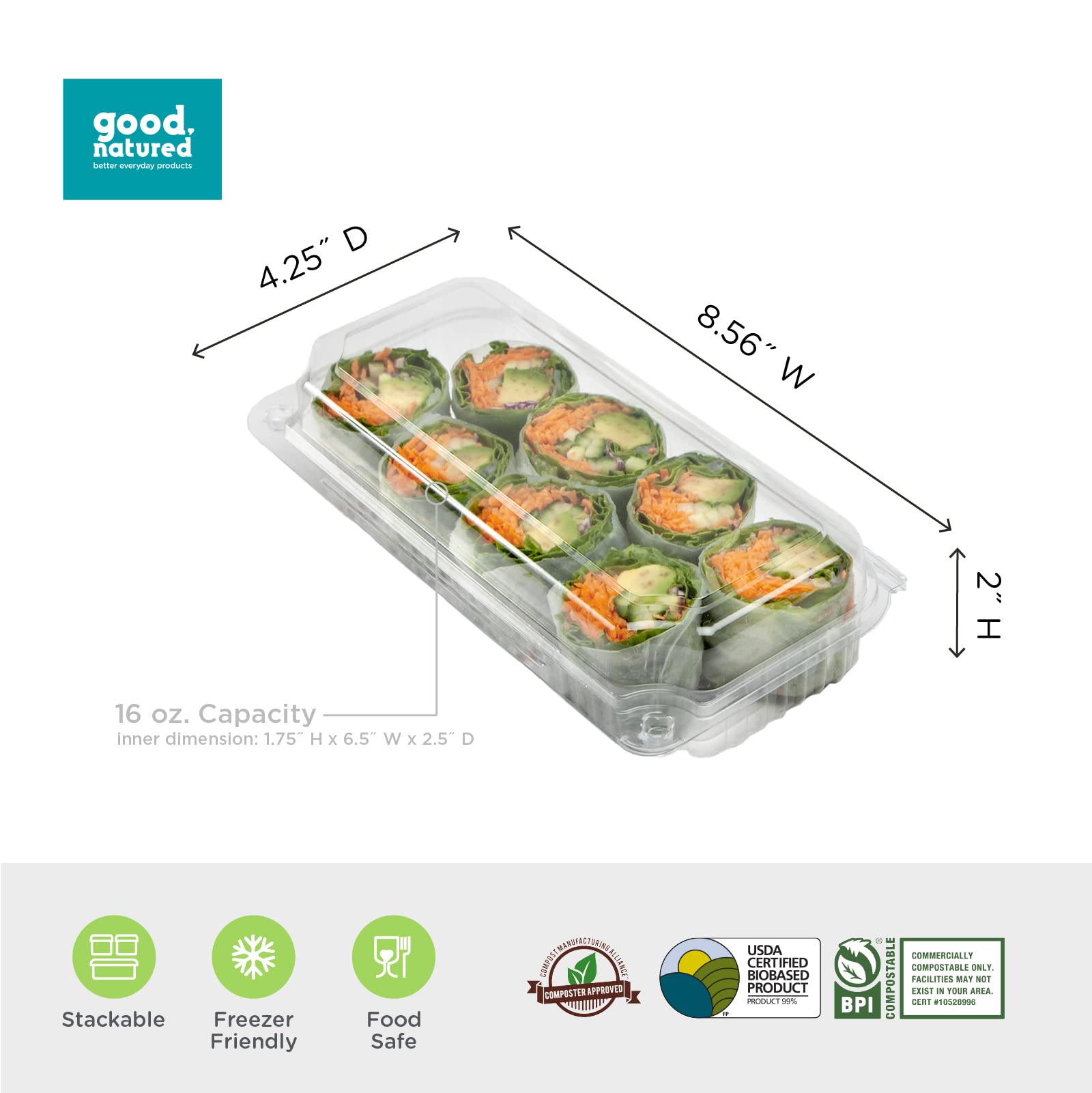 Eco-Friendly 300-Pack 16 oz Clear Disposable Deli Containers with Lids - BPA-Free Plastic Food Storage Containers for Meal Prep, Restaurant Takeout & Leftovers - Ideal for Home, Office & Commercial Kitchen Use