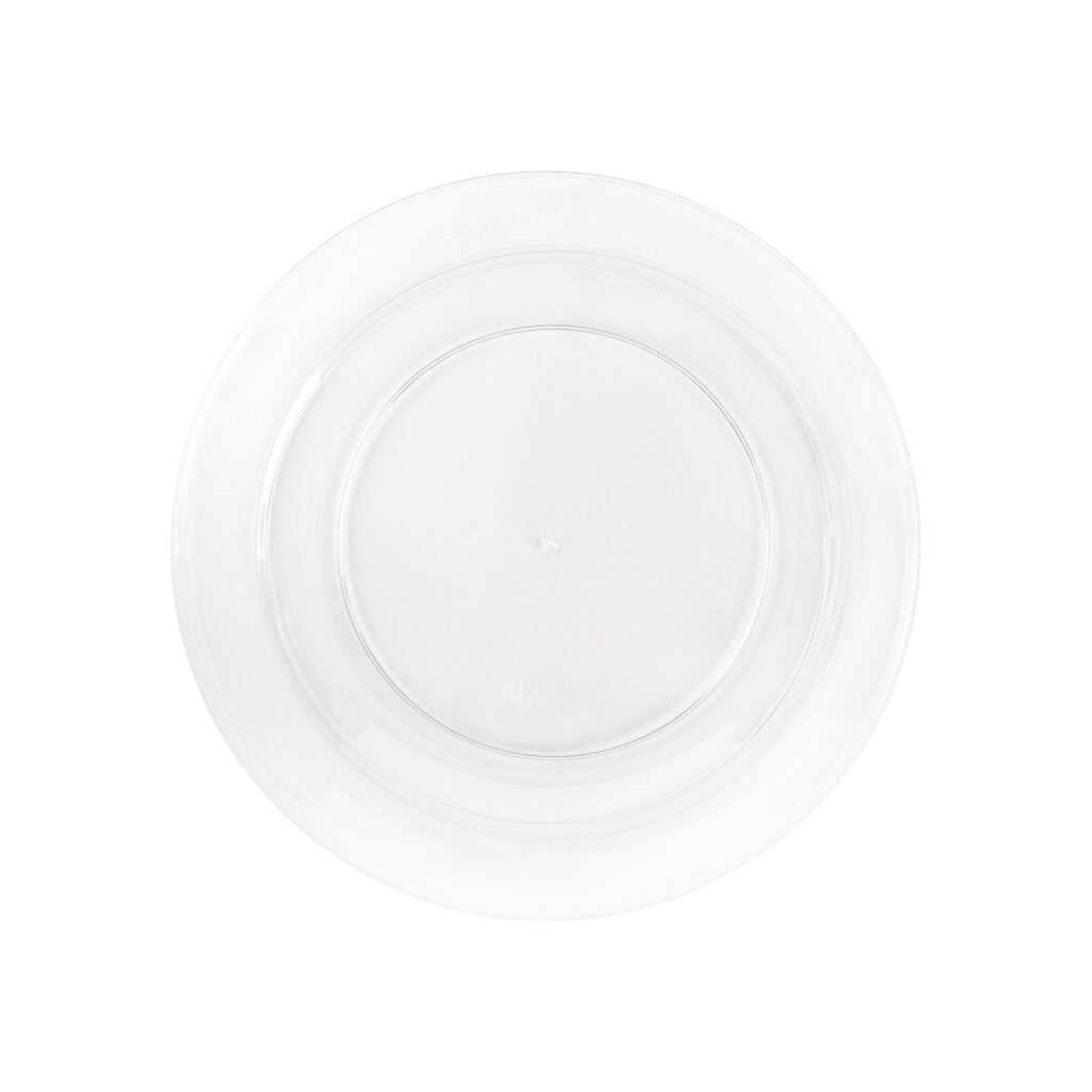 32-Piece Clear Round Plastic Dinnerware Set for 16 Guests - Shatterproof Disposable Plates, Bowls, Cups & Cutlery - Perfect for Parties, Picnics, BBQs & Outdoor Dining
