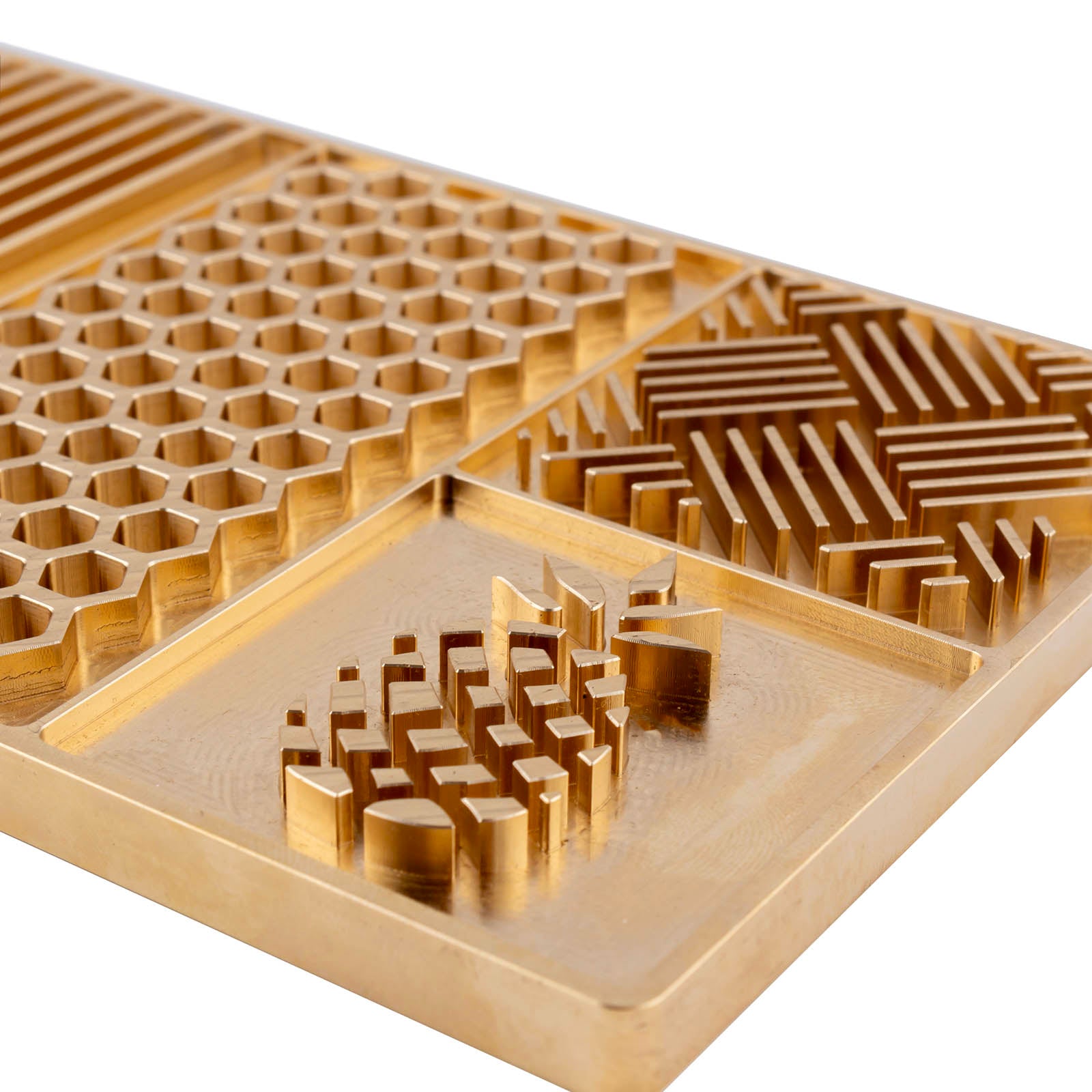 BarConic® Premium Brass Craft Ice Mold Tray - 5 Unique Designs (4