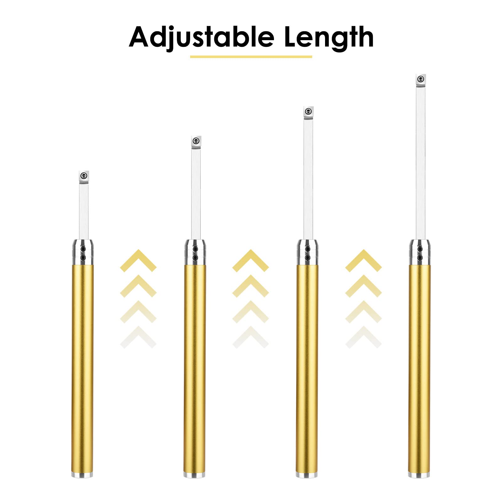 Premium Carbide Lathe Tool Set - Wood Turning Tools with Rougher, Finisher, Swan Neck & Hollowing Tools | Detachable Alloy Handle & Diamond/Square/Round Carbide Inserts | Wooden Case Included | Perfect for Woodturning, Furniture Making & DIY Woodworking Projects