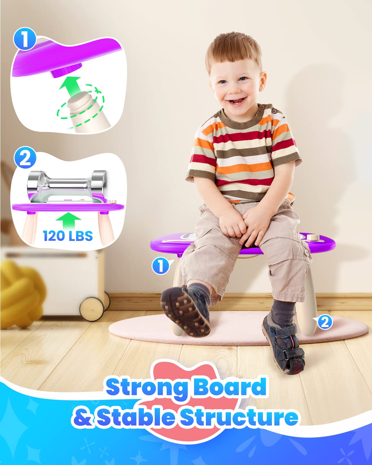 Magnetic Doodle Board for Toddlers 1-3 Years - Preschool Learning Toy for Birthday Gifts - Perfect for Home & Travel Use