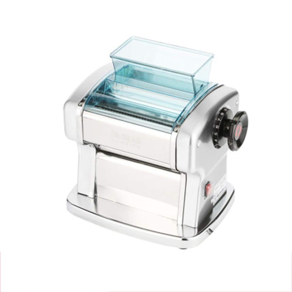 135W Electric Pasta Maker Machine - Stainless Steel Noodle Maker with Adjustable Thickness & 1 Cutting Blade for Homemade Spaghetti, Lasagna, Fettuccine | Perfect for Italian Cooking, Restaurant Use & Home Kitchen (Silver)