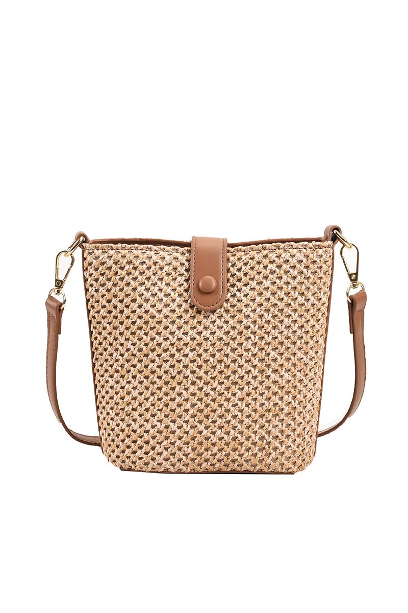 Ulisty Mini Woven Straw Bag - Women's Summer Beach Crossbody Purse for Outings