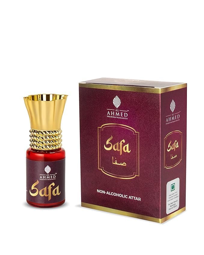 Al Ahmed Premium Safa Roll-On Perfume Oil - Long Lasting Fragrance for Men & Women | 100% Alcohol-Free Attar | 6ml Artisanal Perfume | Perfect for Daily Wear, Special Occasions & Gift Giving