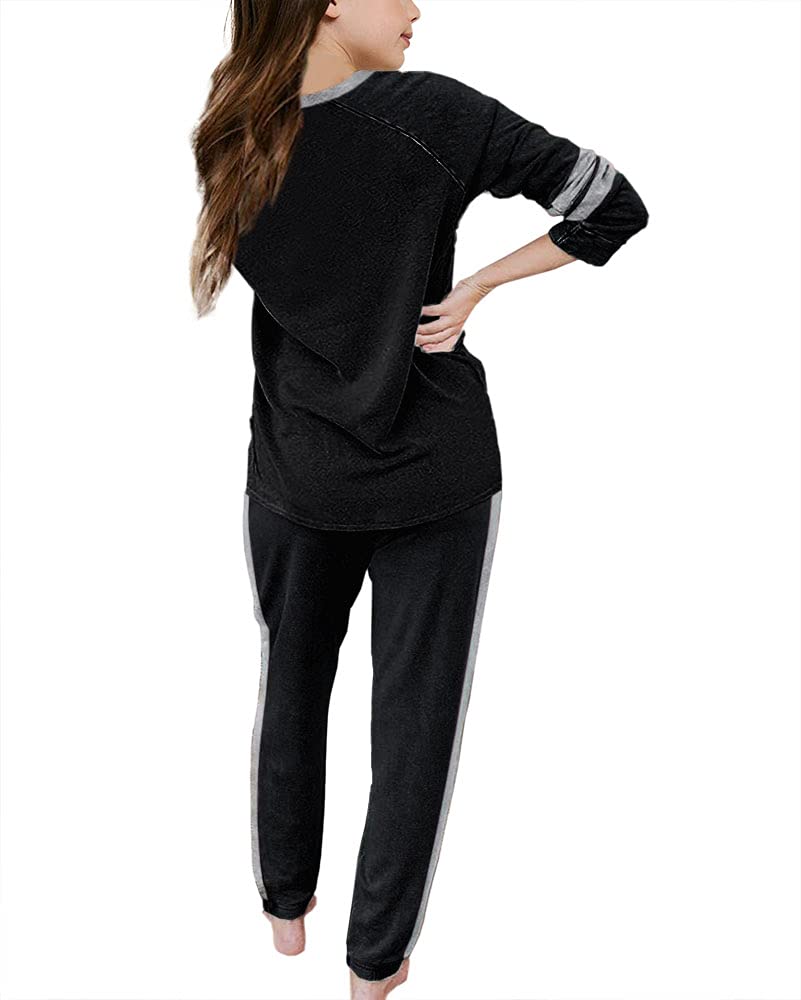 Imily Bela Girls' 2-Piece Sweatsuit Set - Soft Lounge Wear, Athletic Sweatshirt & Sweatpants for Casual Outfits, School, and Home Comfort