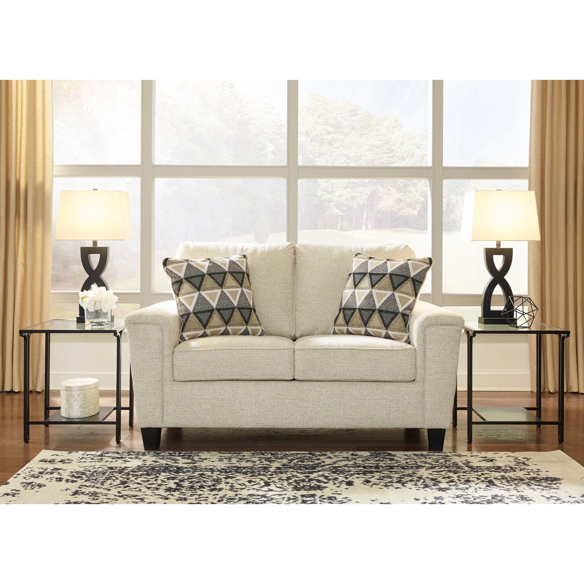 Abinger Loveseat - Modern Small Sofa for Two, Comfortable Fabric Couch for Living Room, Apartment & Office - Perfect for Cozy Seating, Relaxing & Small Spaces