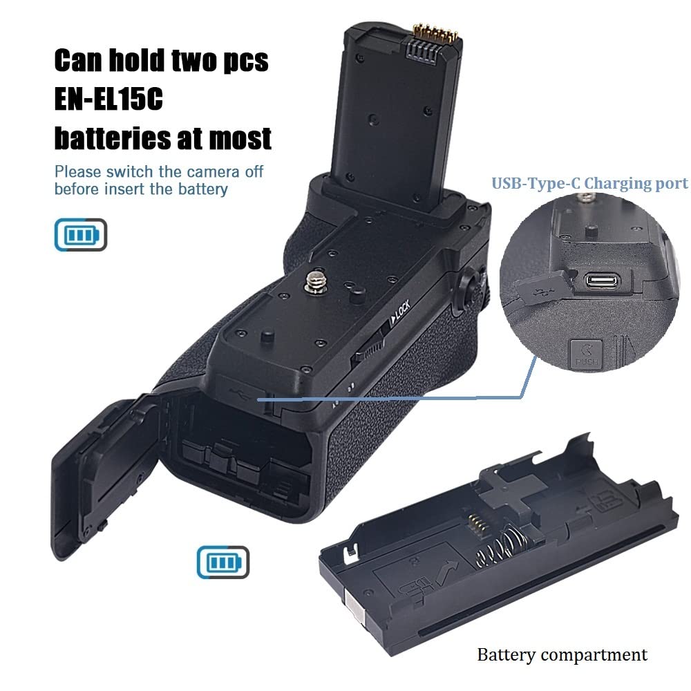 Mcoplus BG-Z6II Z7II Professional Vertical Battery Grip - MB-N11 Replacement for Nikon Z6II & Z7II Mirrorless Cameras - Perfect for Wedding, Travel & Sports Photography