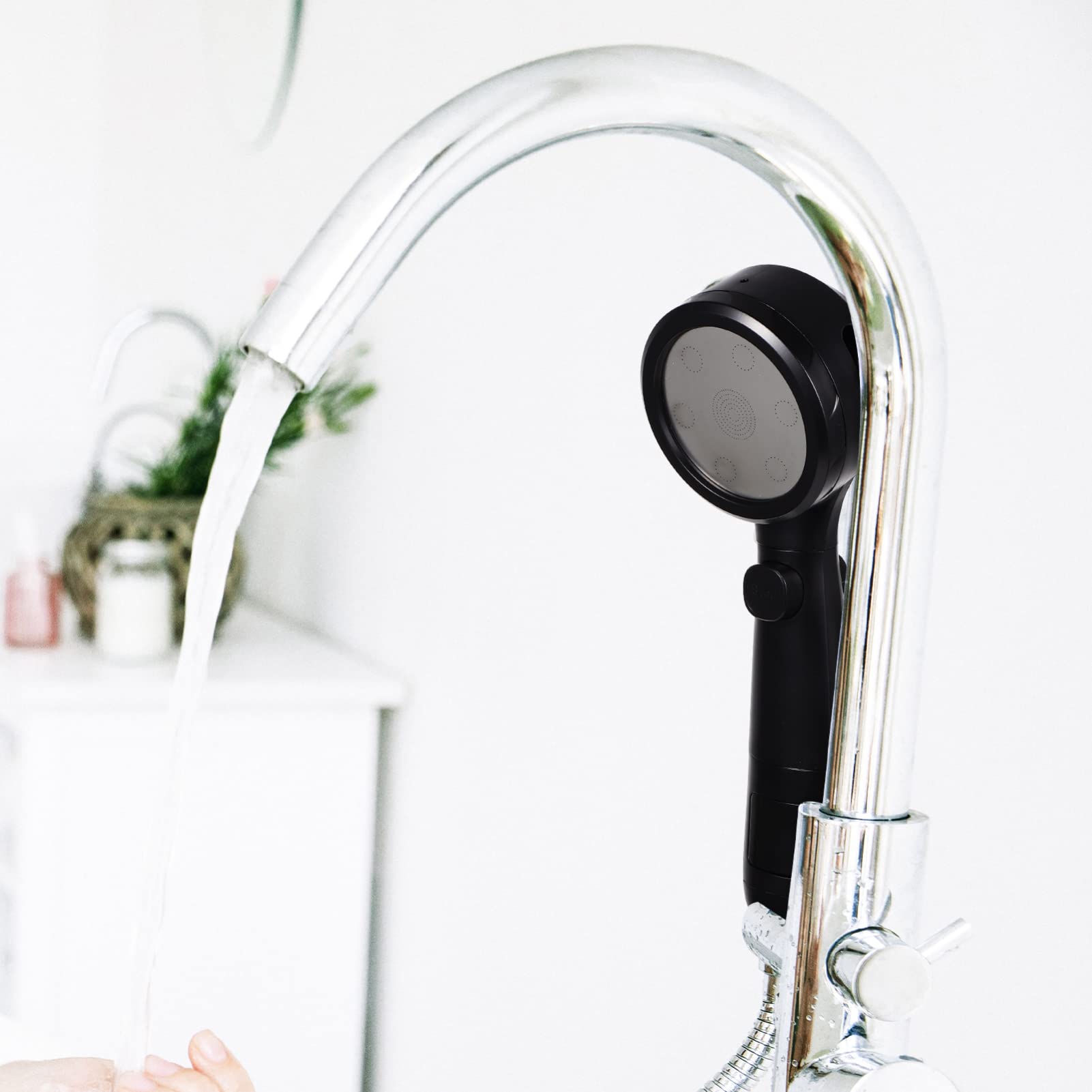 Cabilock ABS Plastic Rain Shower Head - High Pressure Bathroom Shower Spray with Adjustable Angle for Relaxing Spa-Like Experience at Home