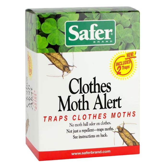 Safer Brand Clothes Moth Alert Trap - 6 Pack | Natural Pheromone Moth Traps for Closets & Storage | Protect Wool, Cashmere & Silk Clothing from Moth Damage | Non-Toxic & Chemical-Free Moth Prevention Solution