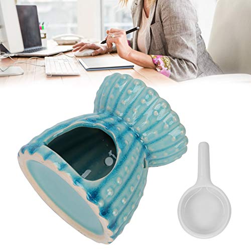 Premium Ceramic Aromatherapy Diffuser - Essential Oil Burner with Ice Cracked Blue Finish, Candle Holder for Home Decor | Perfect for Relaxation, Yoga & Spa Therapy