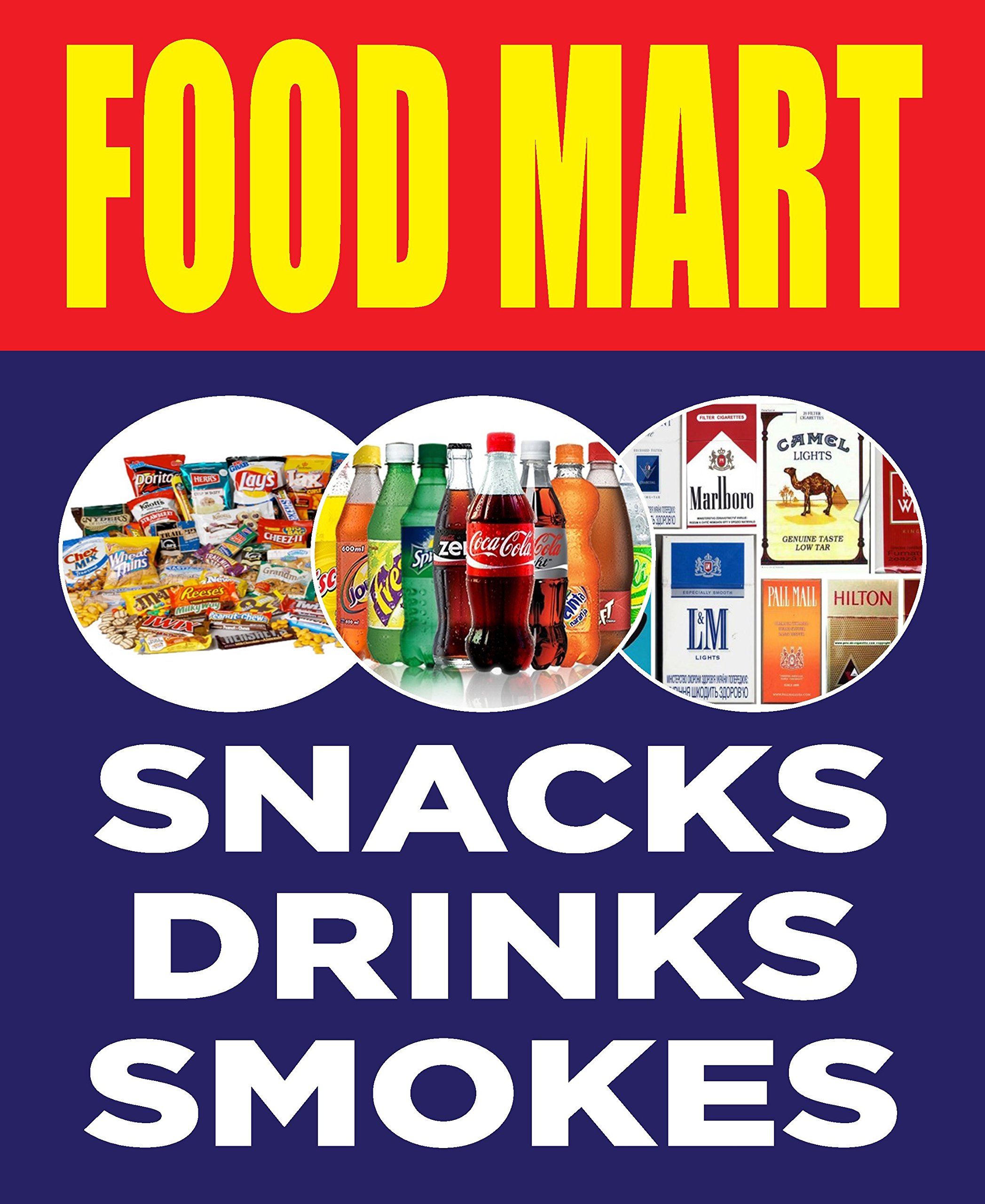 18x24 Inch Food Mart Snacks Drinks Smokes Business Sign - Durable Storefront Retail Signage for Convenience Stores, Gas Stations & Small Businesses