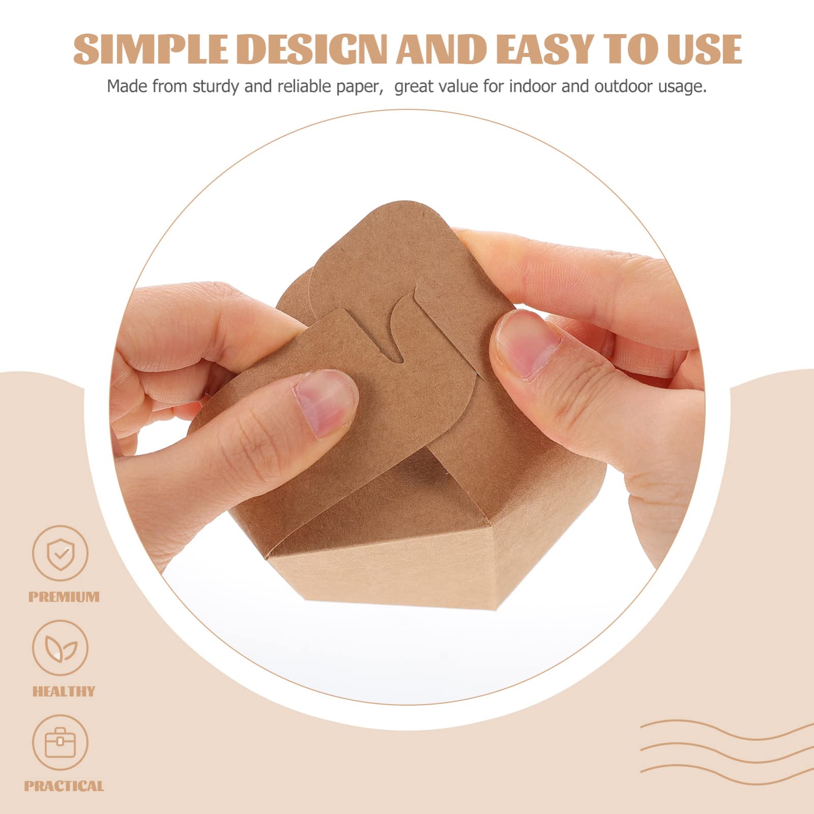 CALLARON 100-Pack Kraft Paper Food Containers - Eco-Friendly Hot Dog & French Fries Boxes, Snack Takeout Containers for Parties, Picnics, and Fast Food Restaurants