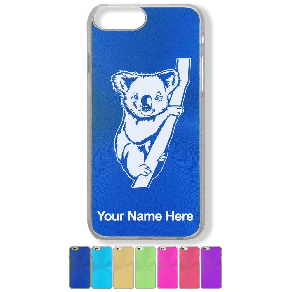LaserGram Premium Phone Case Compatible with iPhone 7 Plus & iPhone 8 Plus - Cute Koala Bear Design with Free Custom Engraving | Perfect Gift for iPhone Users, Durable Protection for Daily Use & Travel