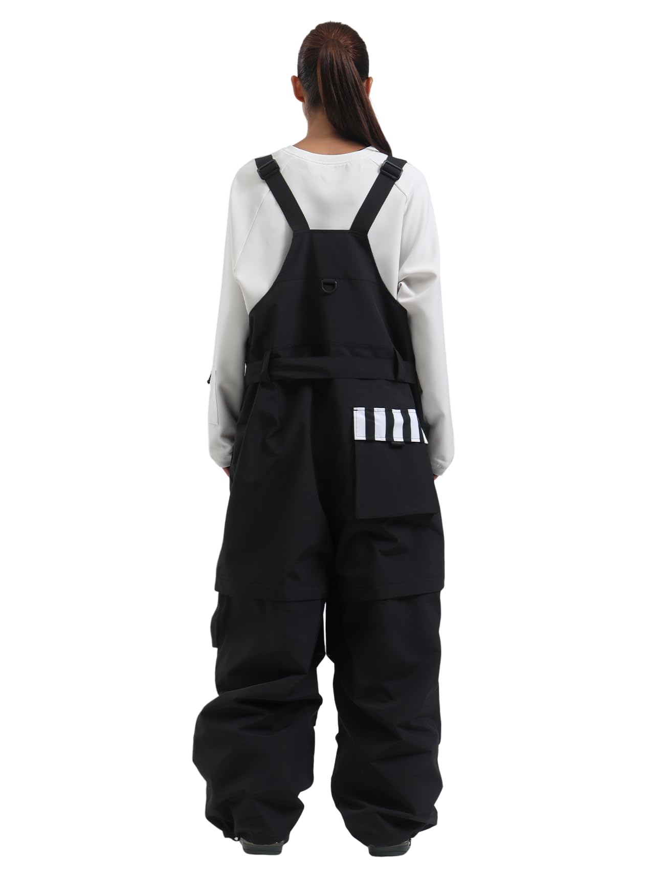 GSOU SNOW Women's Waterproof Insulated Ski Pants - Baggy Snowboard Bib Overalls for Cold Weather - Perfect for Skiing, Snowboarding & Winter Outdoor Activities