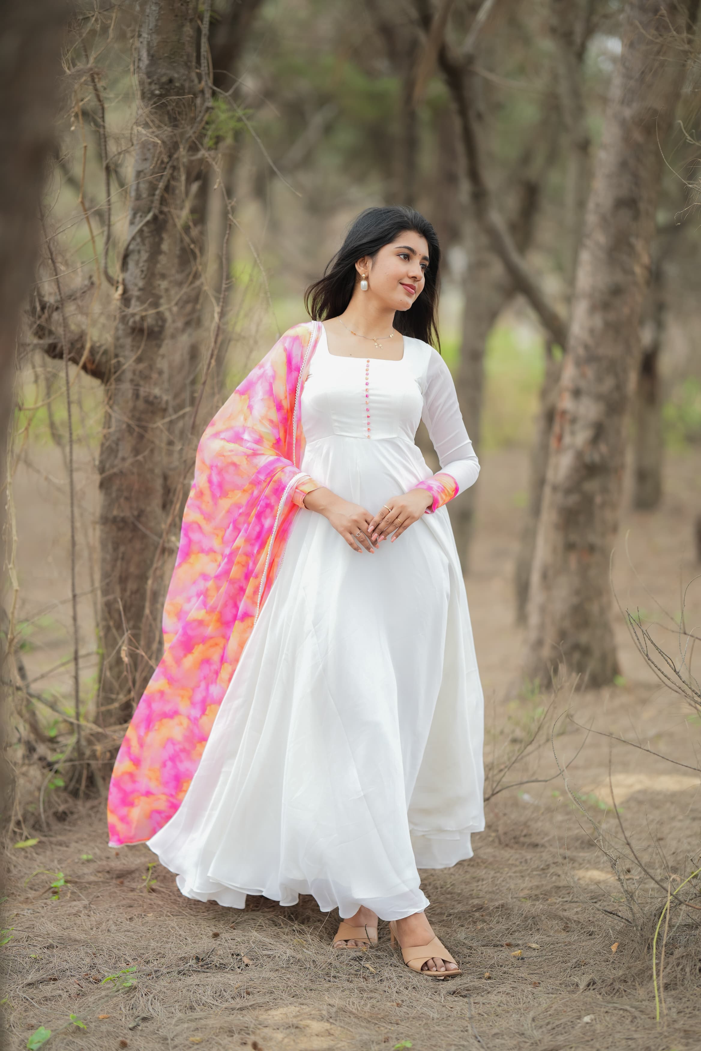 Arunima Simple and Elegant Anarkali Dress for Women | DD644 | Traditional Indian Kurti for Festivals, Weddings & Special Occasions