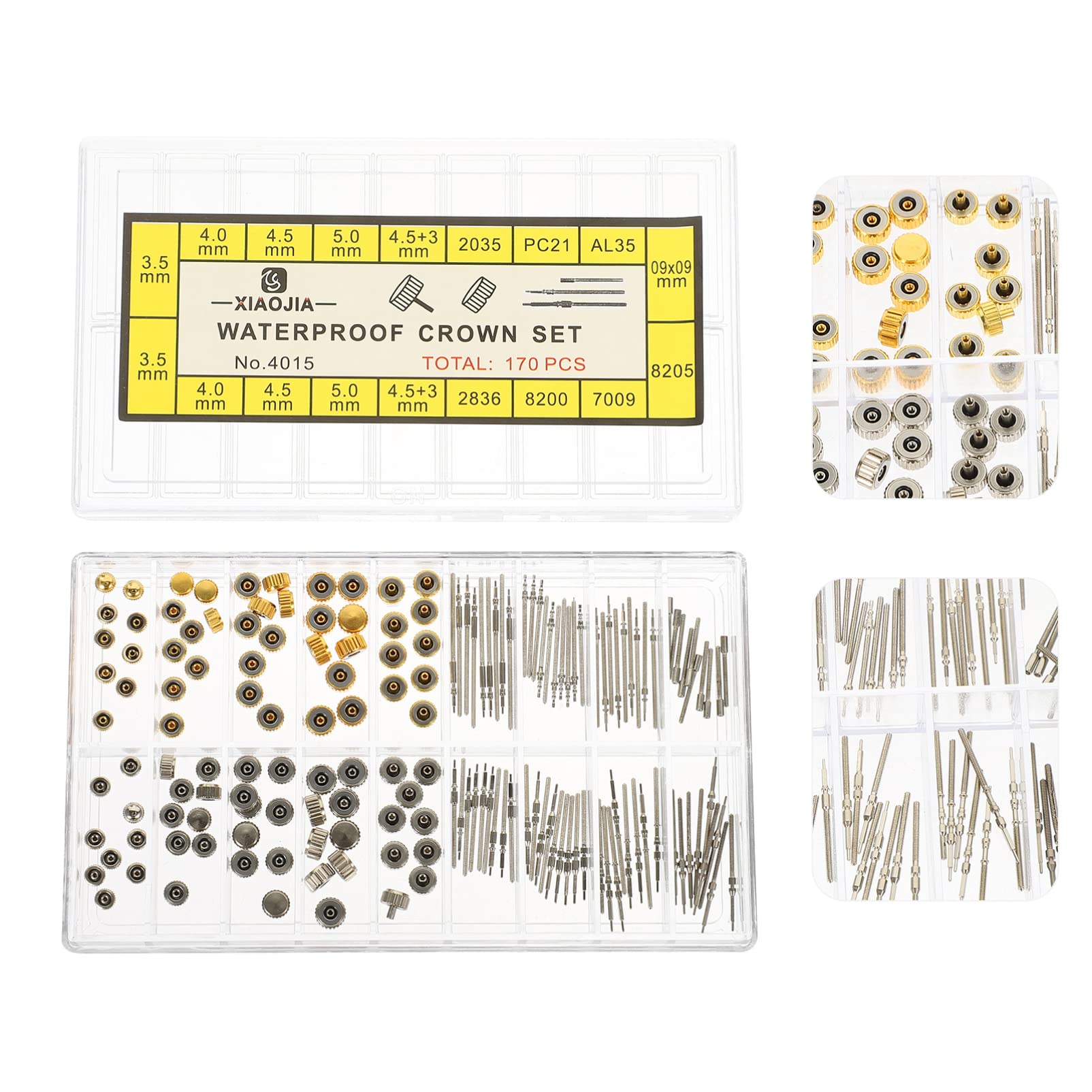 **Premium Watch Repair Kit - 1 Box Watch Crown & Stem Replacement Parts - Essential Watch Repair Tools for DIY Watchmakers & Professionals - Perfect for Watch Restoration & Maintenance**