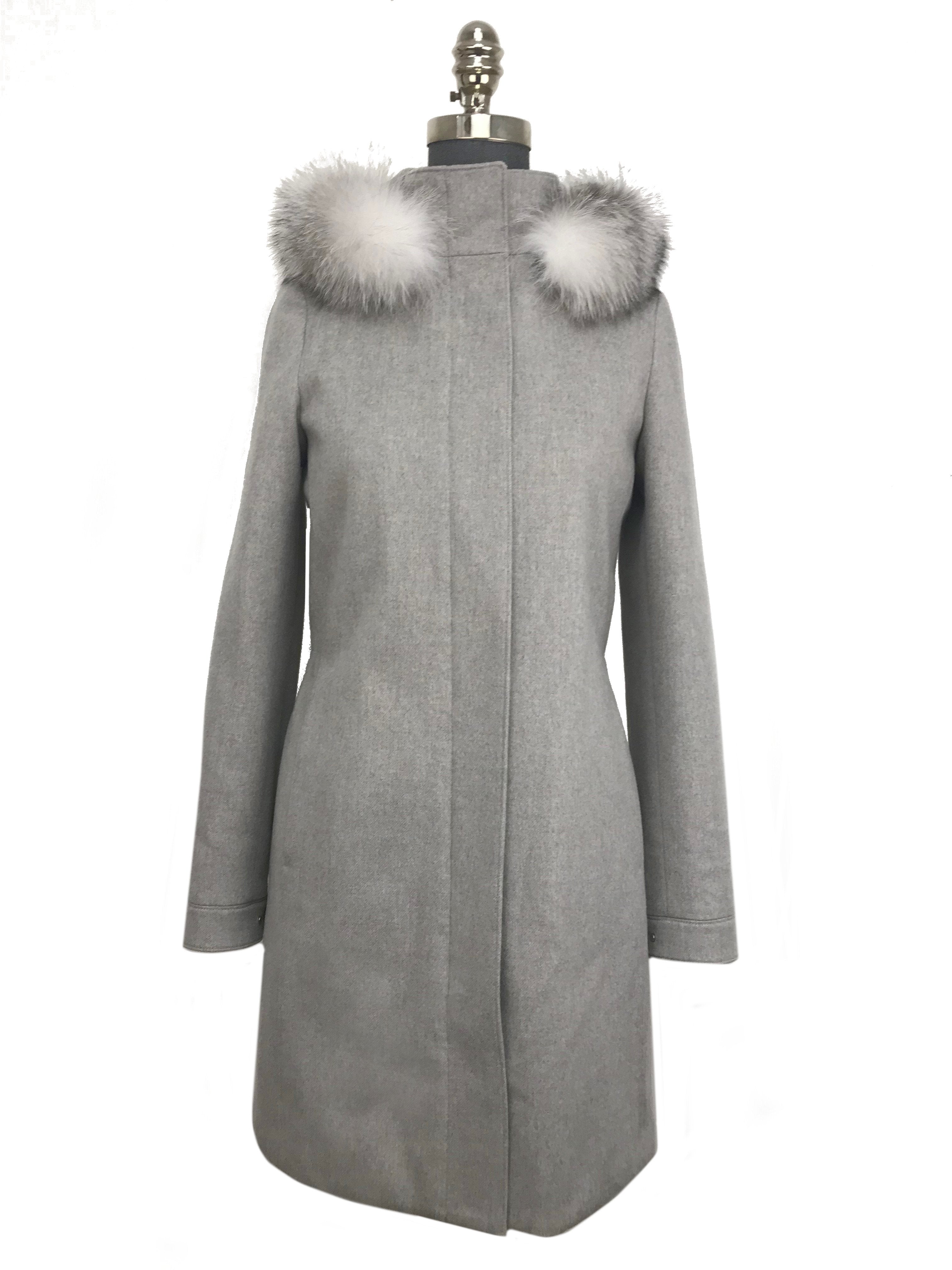 Loro Piana Garth Cashmere Storm Hooded Coat for Women - Size XS - New & Authentic - Luxury Winter Outerwear for Travel & City Fashion