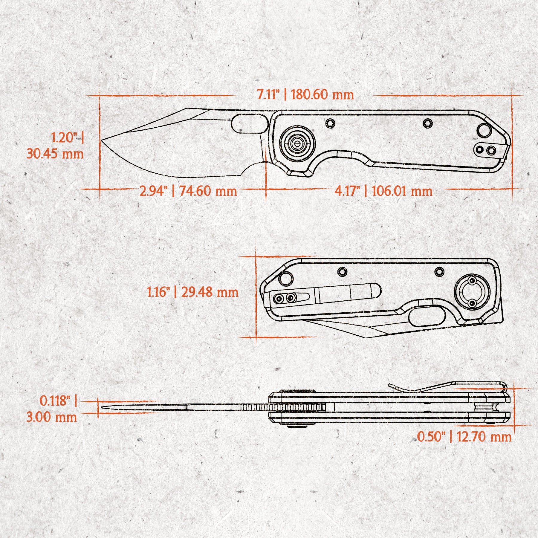 Akita Vanchor Lock Folding Knife - 2.94
