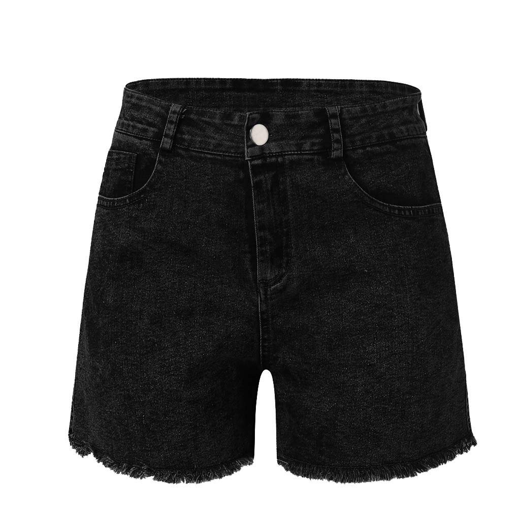 2024 Women's High Waist Stretch Denim Shorts - Sexy Skinny Jean Hot Pants with Pockets | Summer Fashion for Casual Outings, Beach Vacations & Night Out