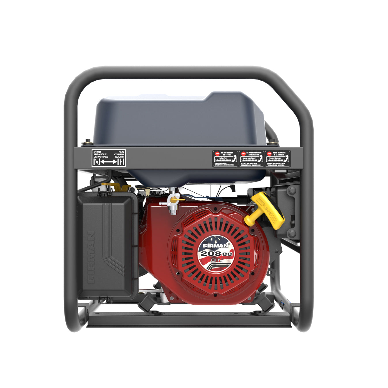 4550W Portable Gas Generator with Recoil Start - 120V Power Output for Camping, Emergencies & Outdoor Activities
