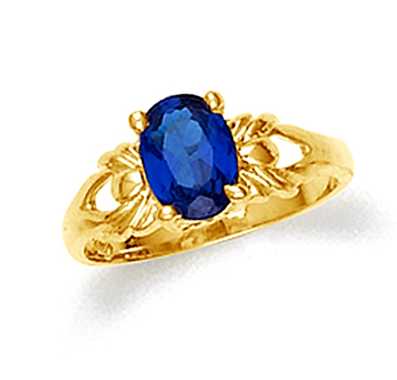 Baby Girls Sapphire CZ Ring - Size 3 | Elegant Cubic Zirconia Jewelry for Toddlers & Little Girls | Perfect for Birthdays, Christenings & Special Occasions