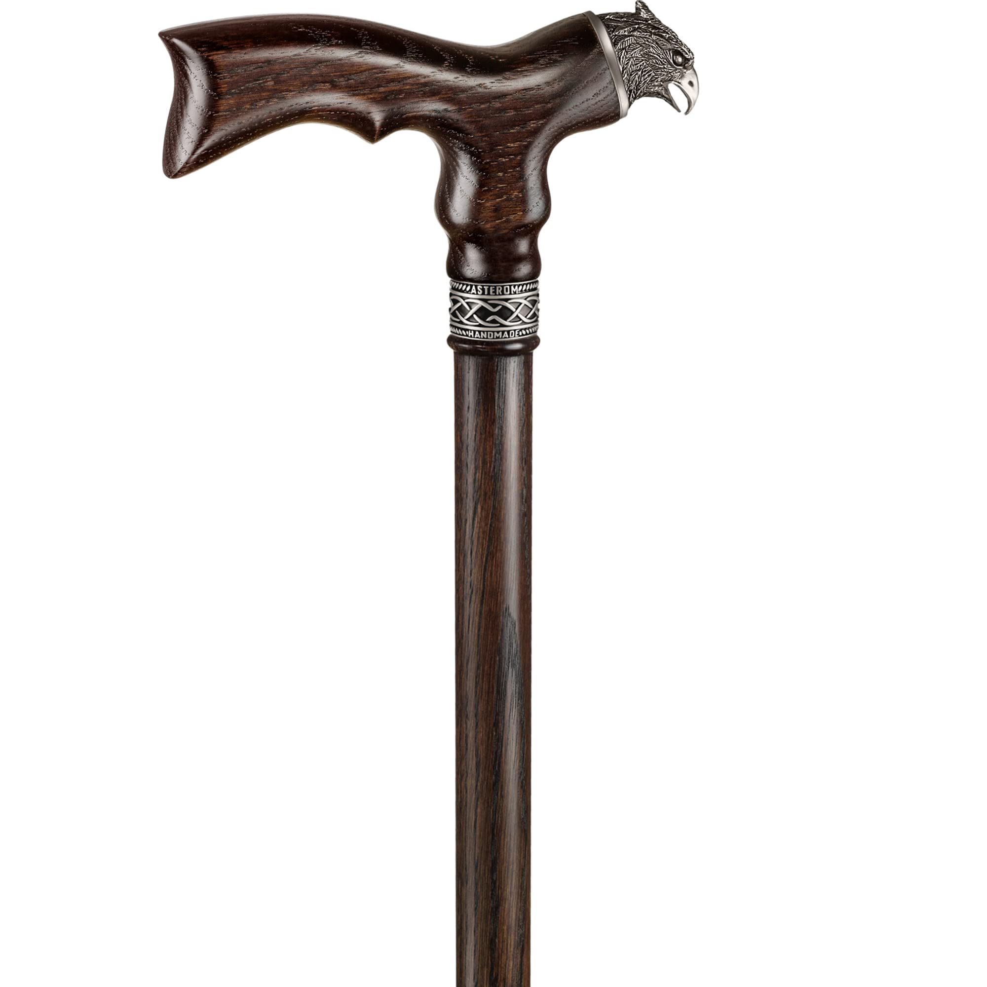 Premium Handmade Wooden Walking Cane for Men - Eagle Head Designer Walking Stick - Fashionable & Durable Mobility Aid for Seniors & Style-Conscious Gentlemen - Perfect for Weddings, Outdoor Events & Everyday Use