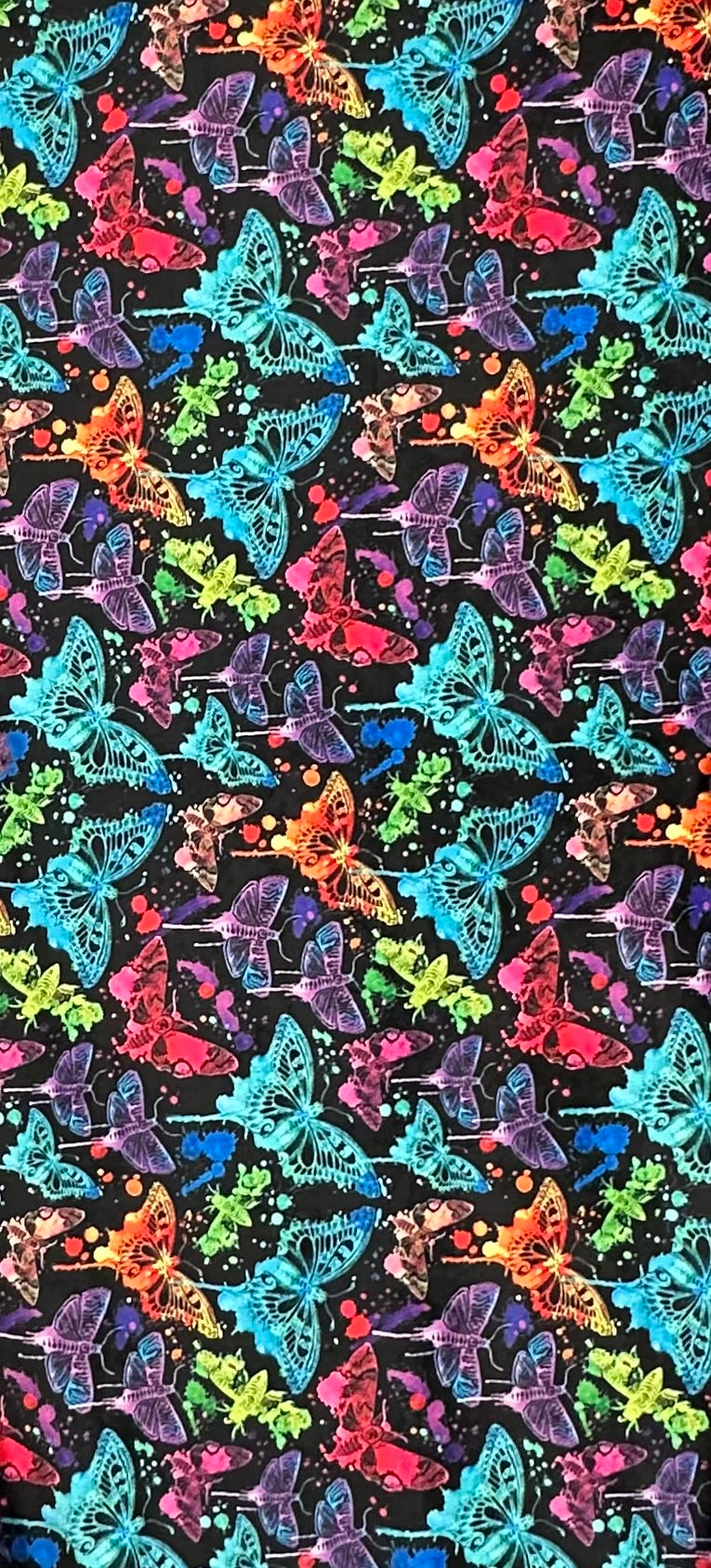 Premium Neon Butterflies on Heather Zebra Dewberry Large Blanket 53x78 - Soft & Durable Spoonflower Fabric for Bedroom Decor, Picnic Blanket, Outdoor Camping