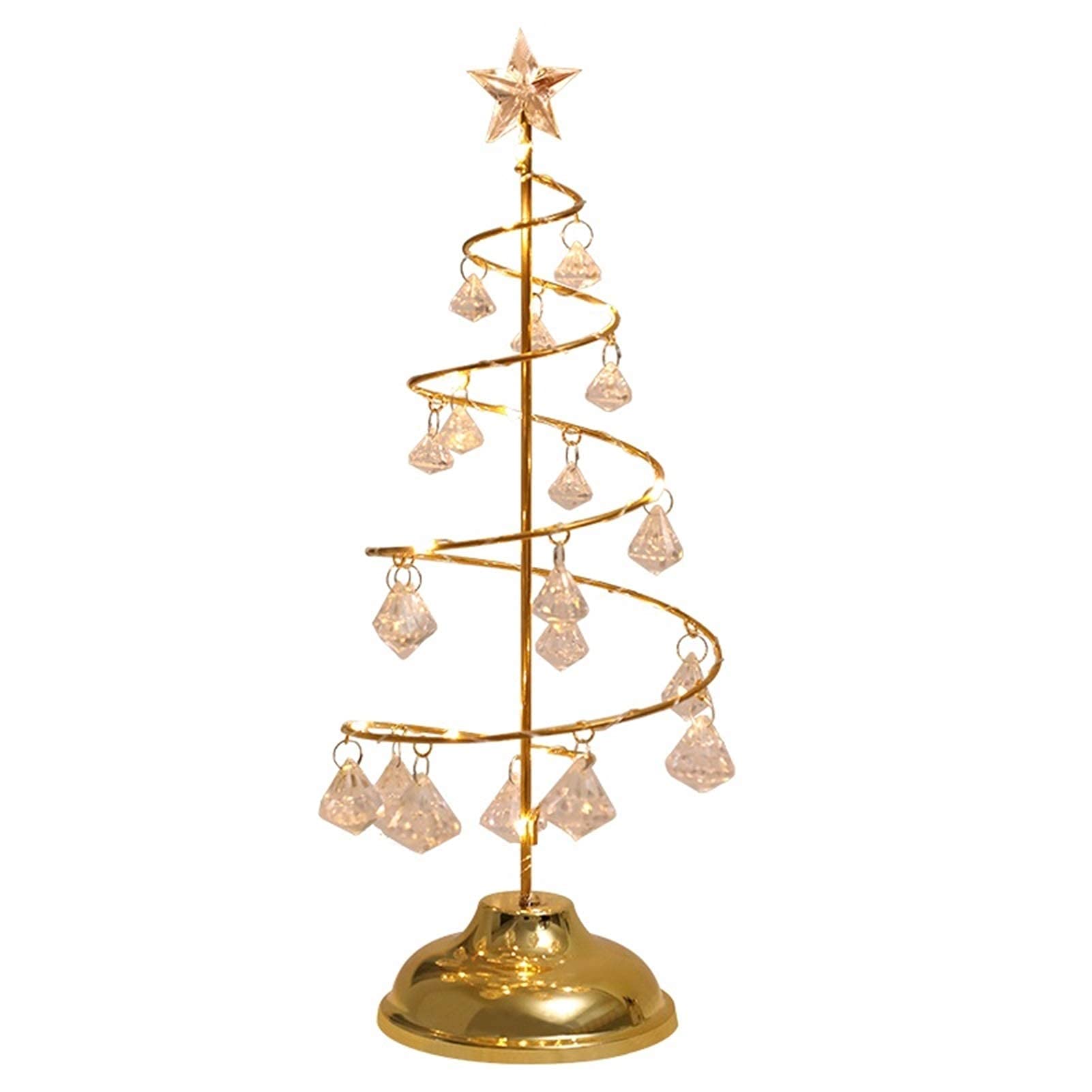 LED Christmas Tree Lights - Gold Glowing Desk Decor for Indoor Holiday Home Decoration | Perfect for Tabletop Trees, Office, and Festive Party Decor