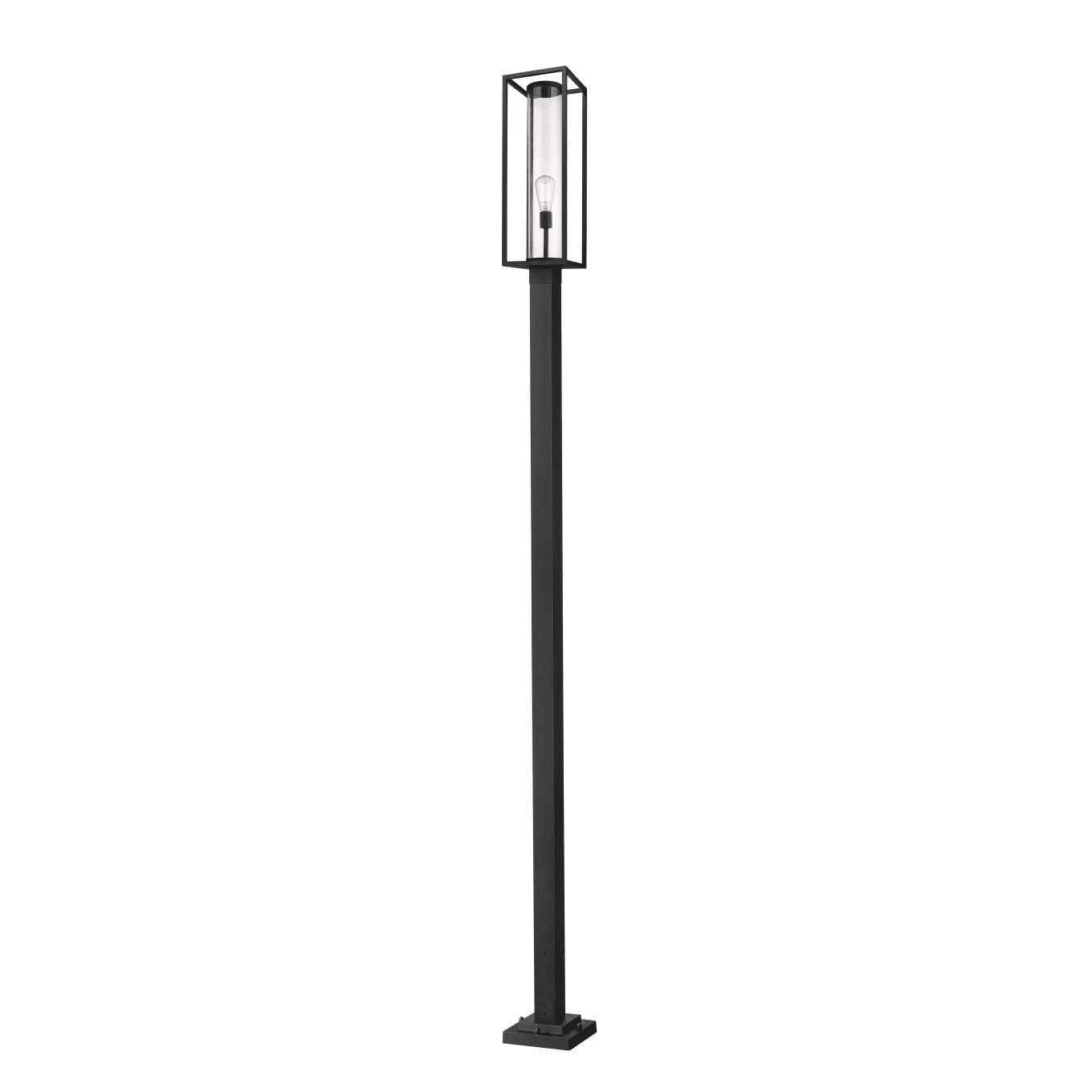 Z-Lite 584PHBS-DBZ-OBS 1-Light Outdoor Post Mount Light Fixture in Brass Finish - Perfect for Porch, Garden, and Pathway Lighting