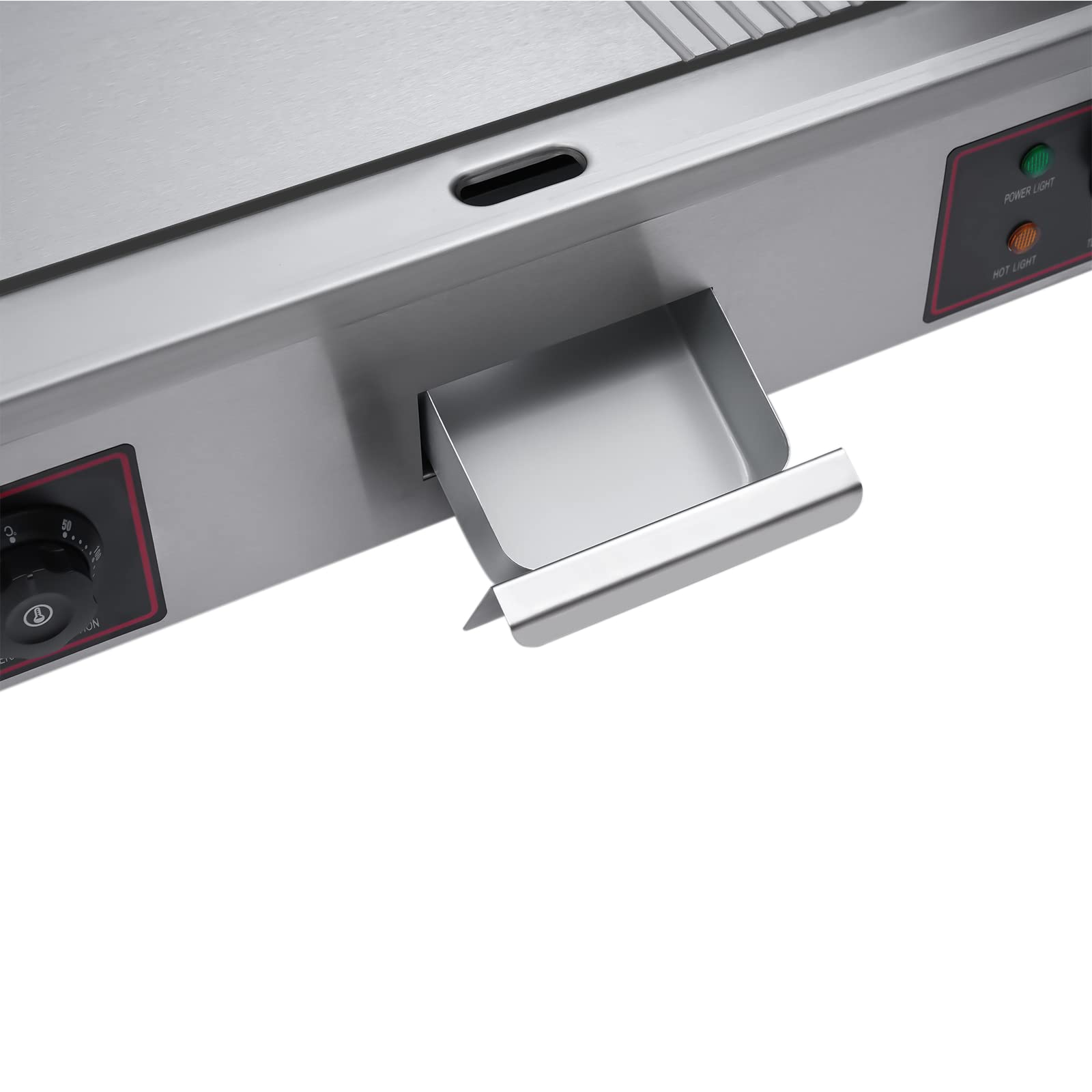 Commercial Electric Griddle Flat Top Grill - 3000W, 110V Hot Plate with Adjustable Temperature Control (122°F-572°F) - Perfect for BBQ, Pancakes, Burgers & Restaurant Countertop Cooking