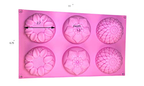 2-Pack Sunflower Chocolate Soap Candy Mold - Silicone Baking Tray for DIY Party Favors, Wedding Decorations & Holiday Treats